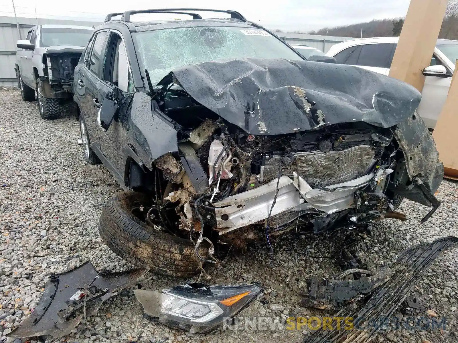 1 Photograph of a damaged car 2T3W1RFV3KW019056 TOYOTA RAV4 XLE 2019