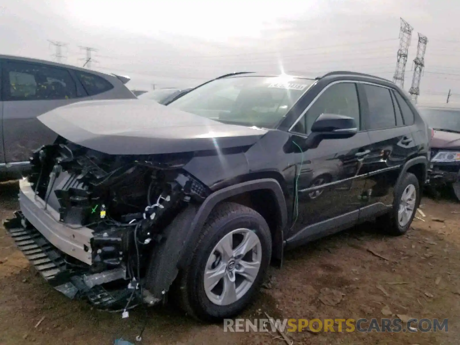 2 Photograph of a damaged car JTMP1RFV7KD505340 TOYOTA RAV4 XLE 2019