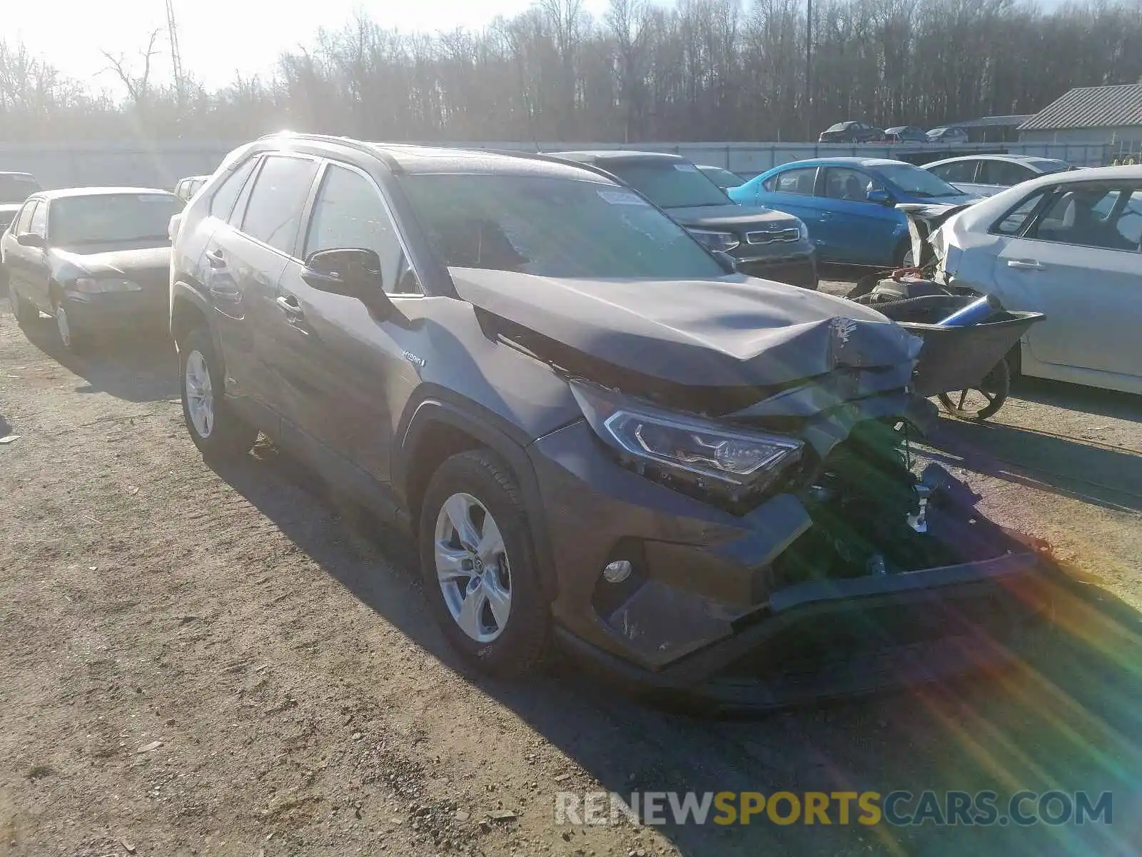 1 Photograph of a damaged car JTMRWRFV9KD022989 TOYOTA RAV4 XLE 2019