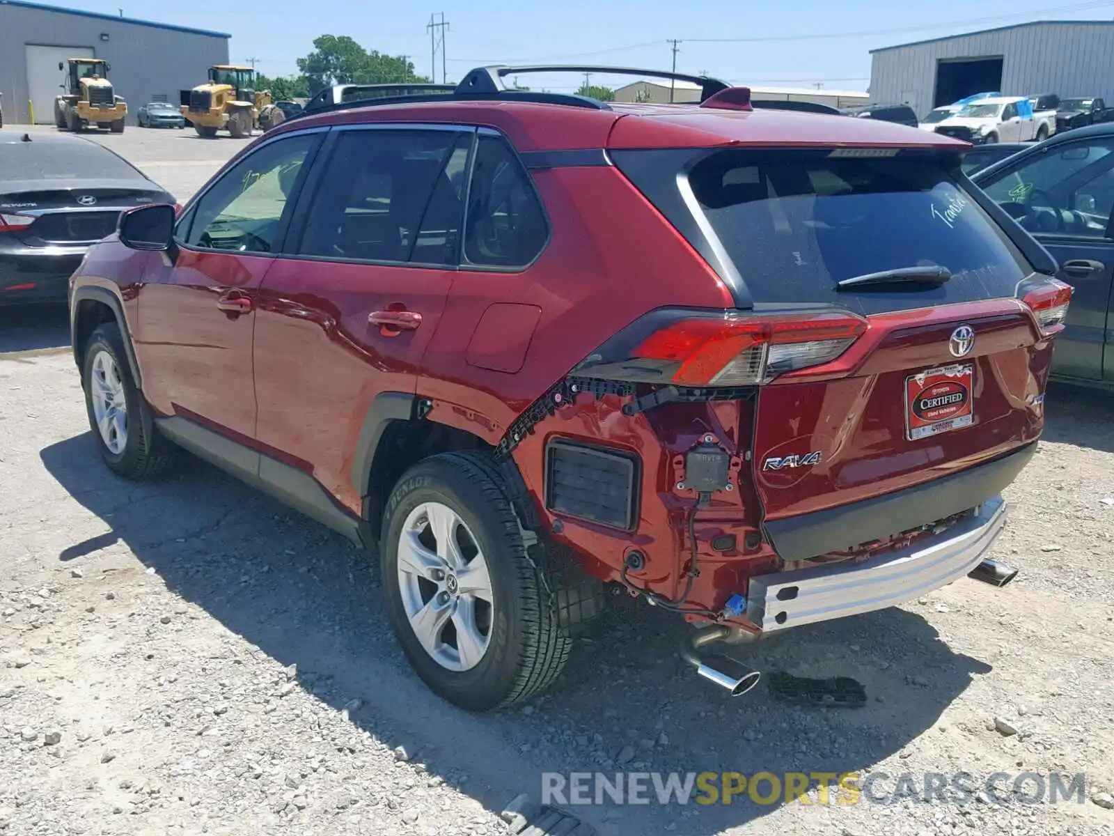 3 Photograph of a damaged car JTMW1RFV1KD504115 TOYOTA RAV4 XLE 2019