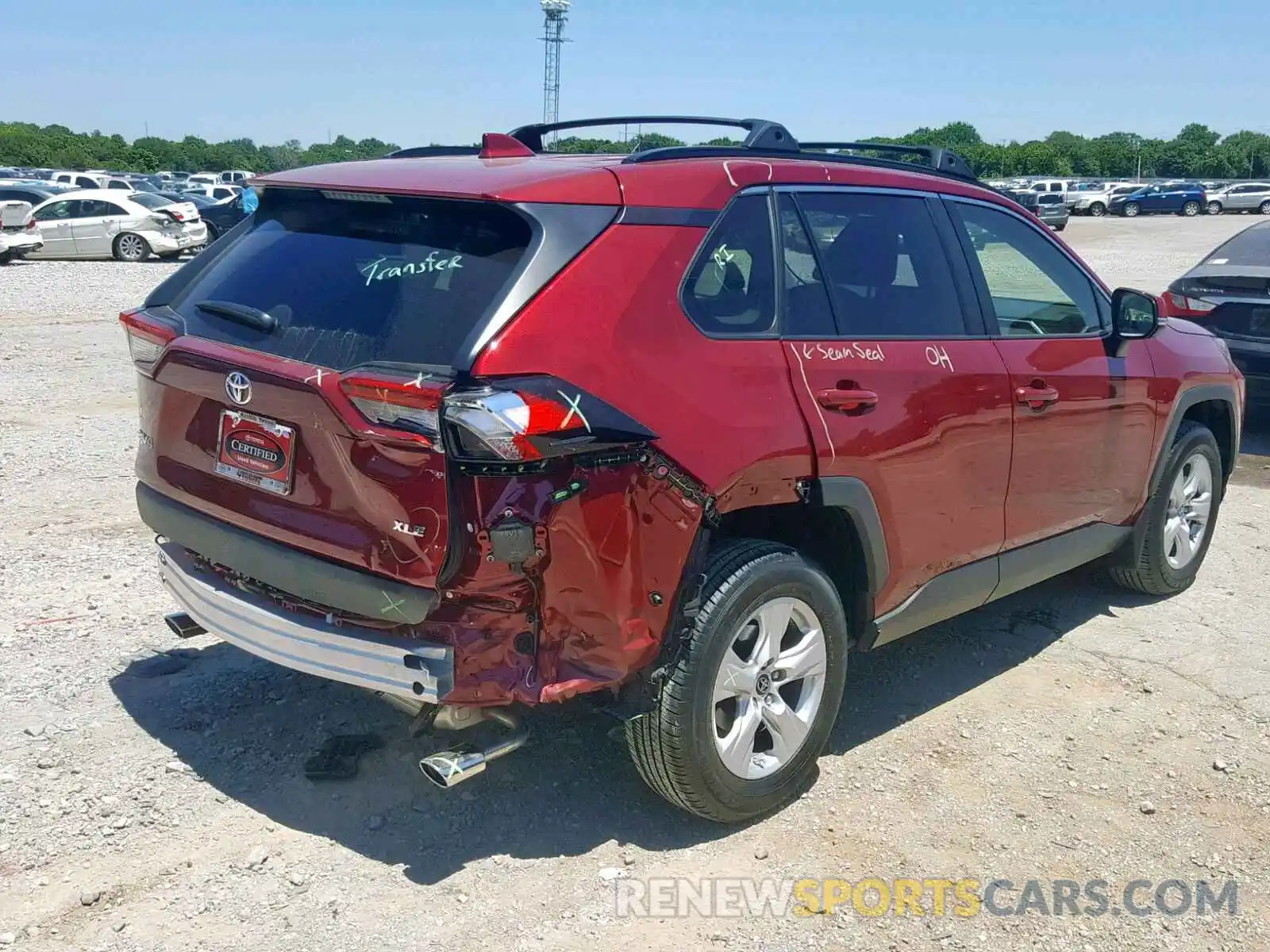 4 Photograph of a damaged car JTMW1RFV1KD504115 TOYOTA RAV4 XLE 2019