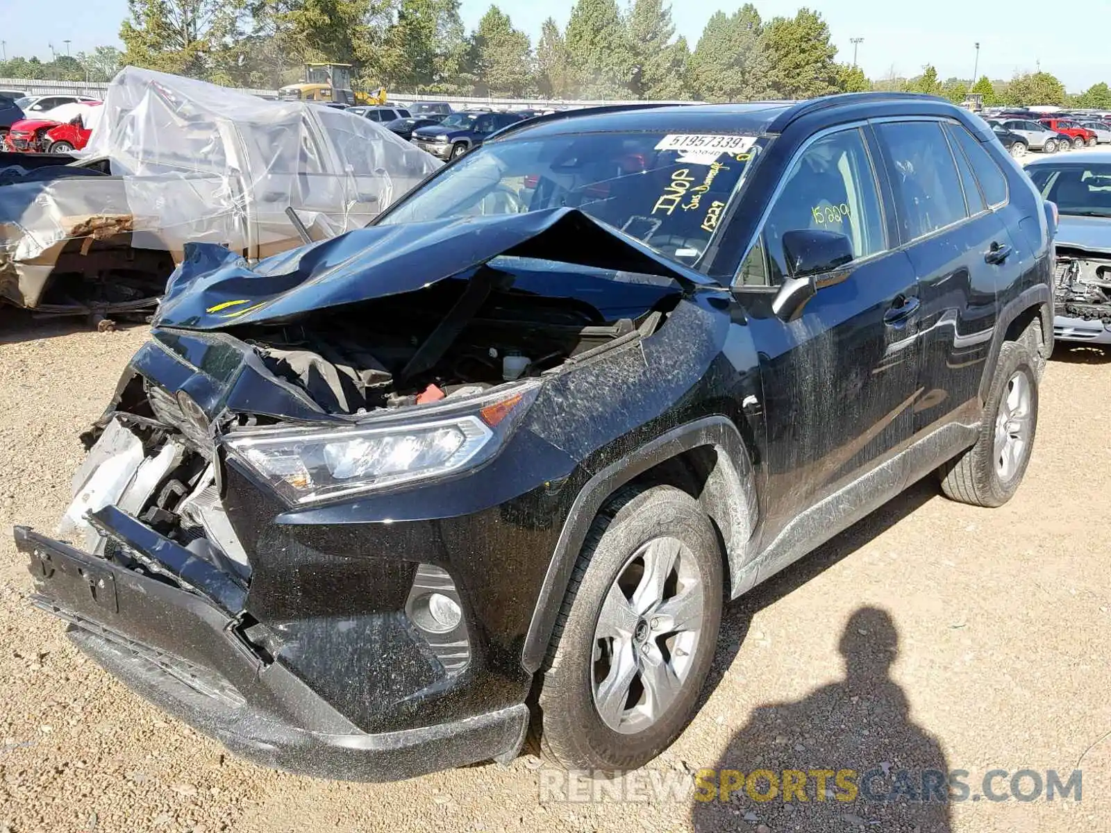 2 Photograph of a damaged car JTMW1RFV7KD004394 TOYOTA RAV4 XLE 2019