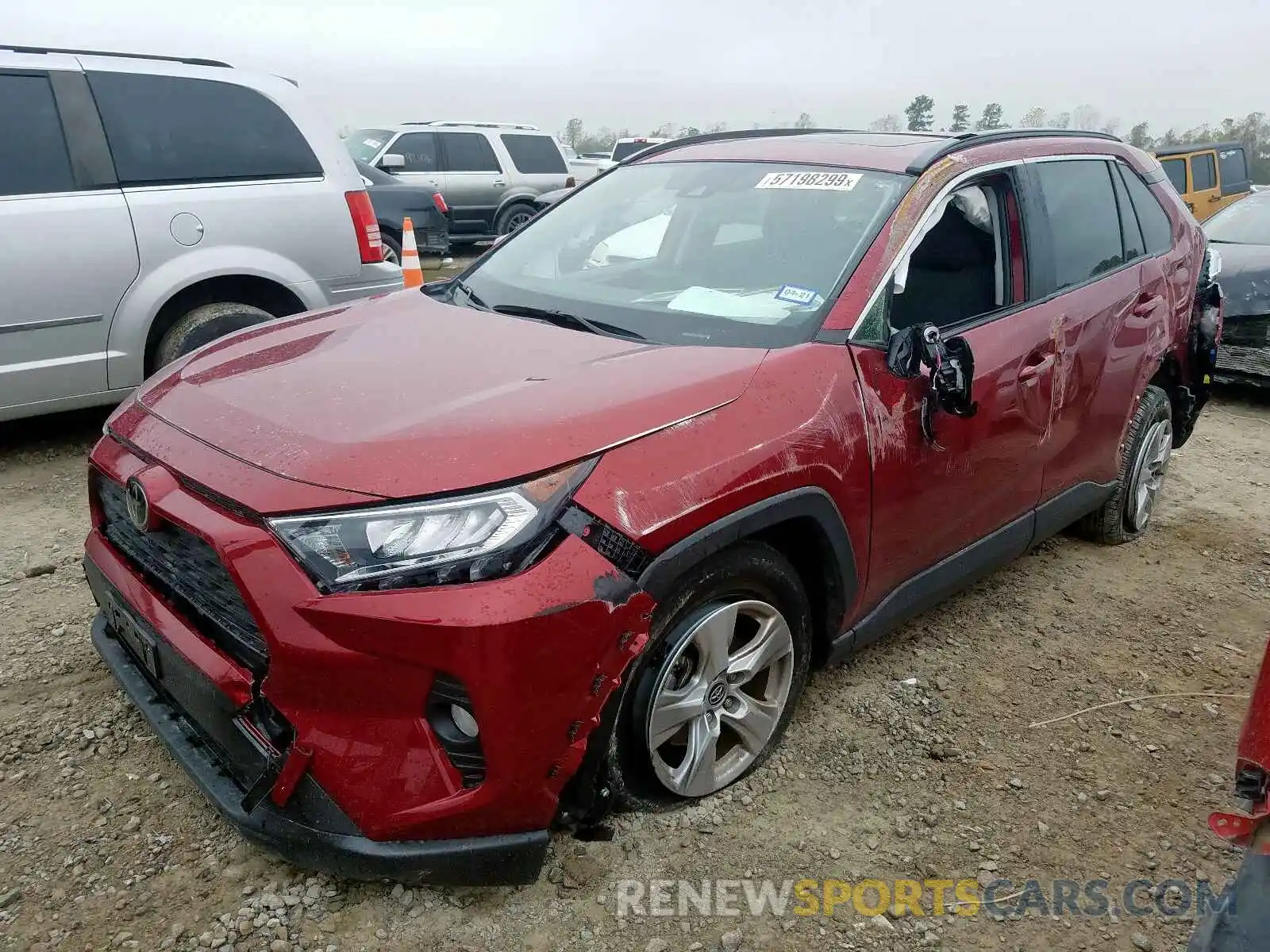 2 Photograph of a damaged car JTMW1RFV9KD508607 TOYOTA RAV4 XLE 2019