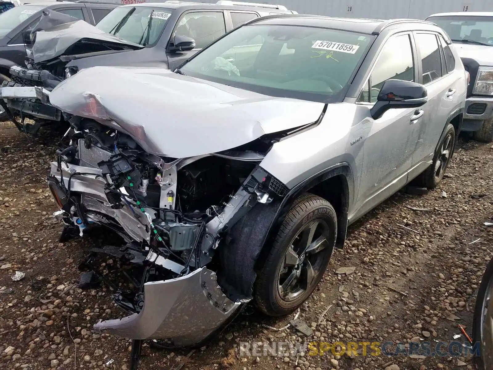 2 Photograph of a damaged car JTMEWRFV9KJ025326 TOYOTA RAV4 XSE 2019
