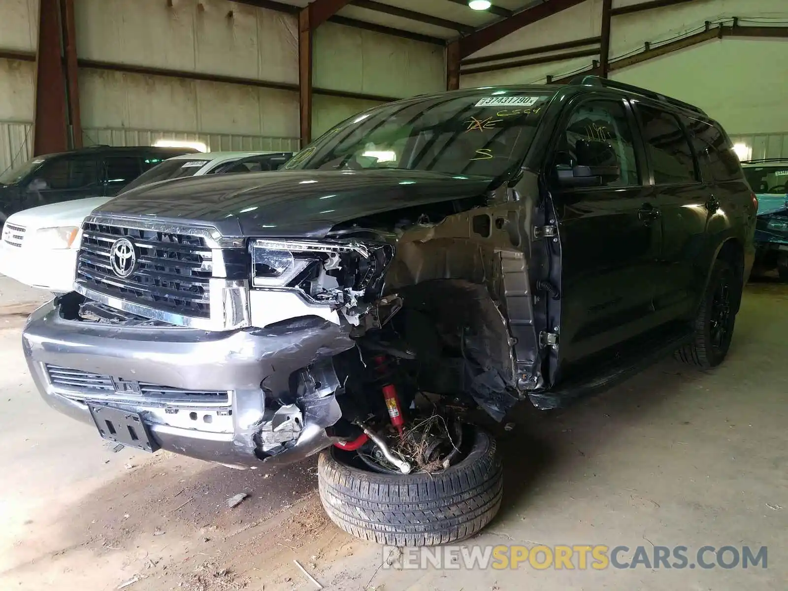 2 Photograph of a damaged car 5TDBY5G10KS166564 TOYOTA SEQUOIA 2019
