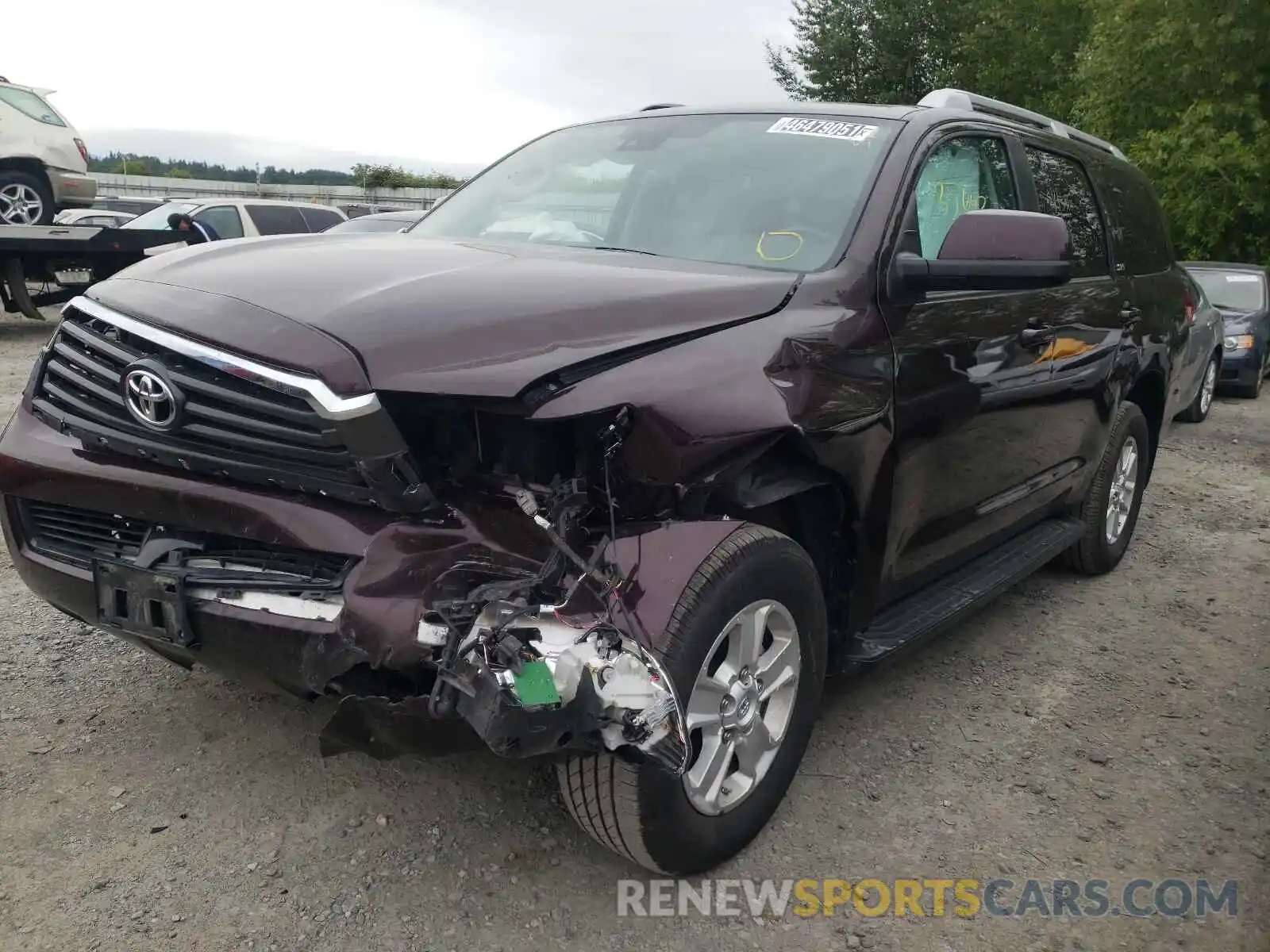 2 Photograph of a damaged car 5TDBY5G10KS173126 TOYOTA SEQUOIA 2019