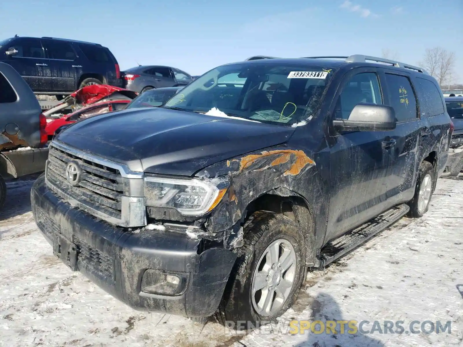 2 Photograph of a damaged car 5TDBY5G11KS169621 TOYOTA SEQUOIA 2019