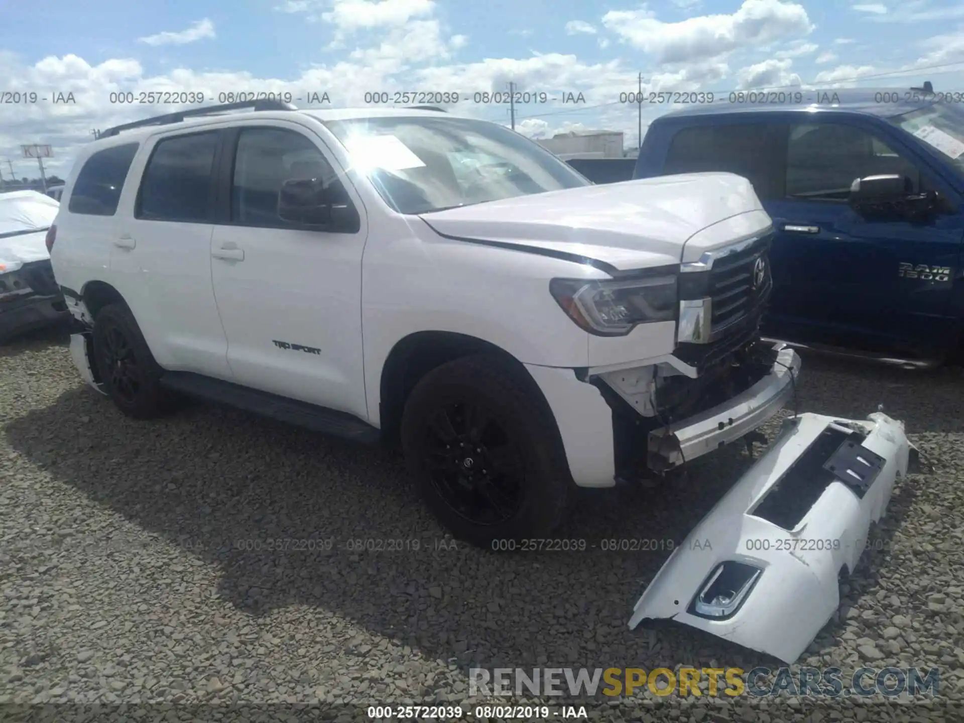 1 Photograph of a damaged car 5TDBY5G12KS168056 TOYOTA SEQUOIA 2019