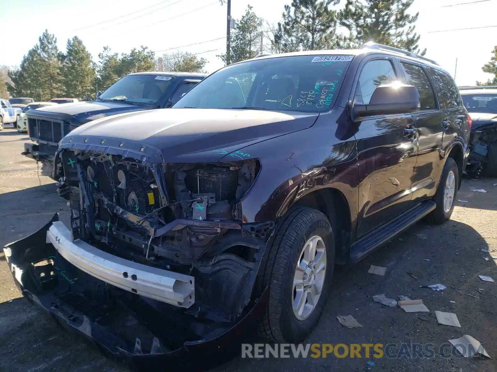 2 Photograph of a damaged car 5TDBY5G13KS169510 TOYOTA SEQUOIA 2019