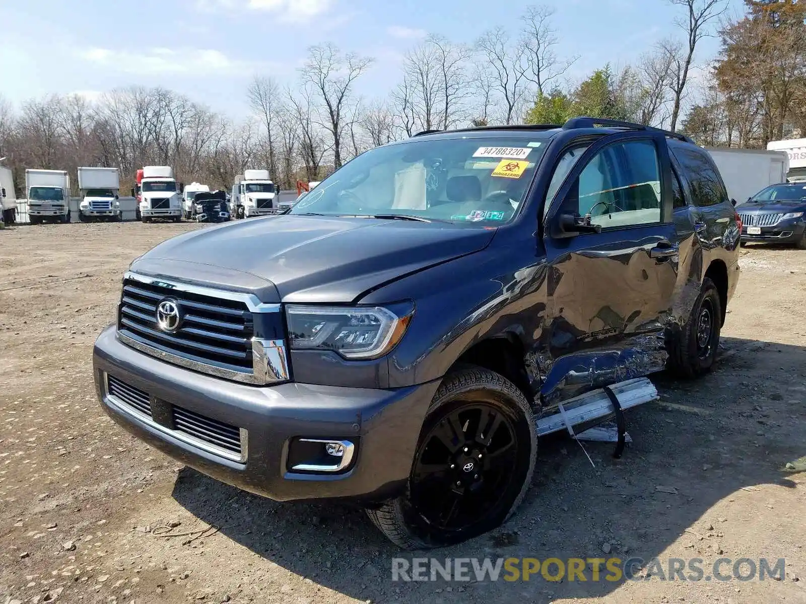 2 Photograph of a damaged car 5TDBY5G16KS170053 TOYOTA SEQUOIA 2019