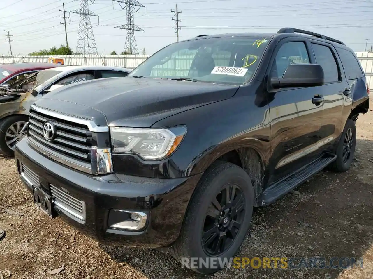 2 Photograph of a damaged car 5TDBY5G17KS171664 TOYOTA SEQUOIA 2019