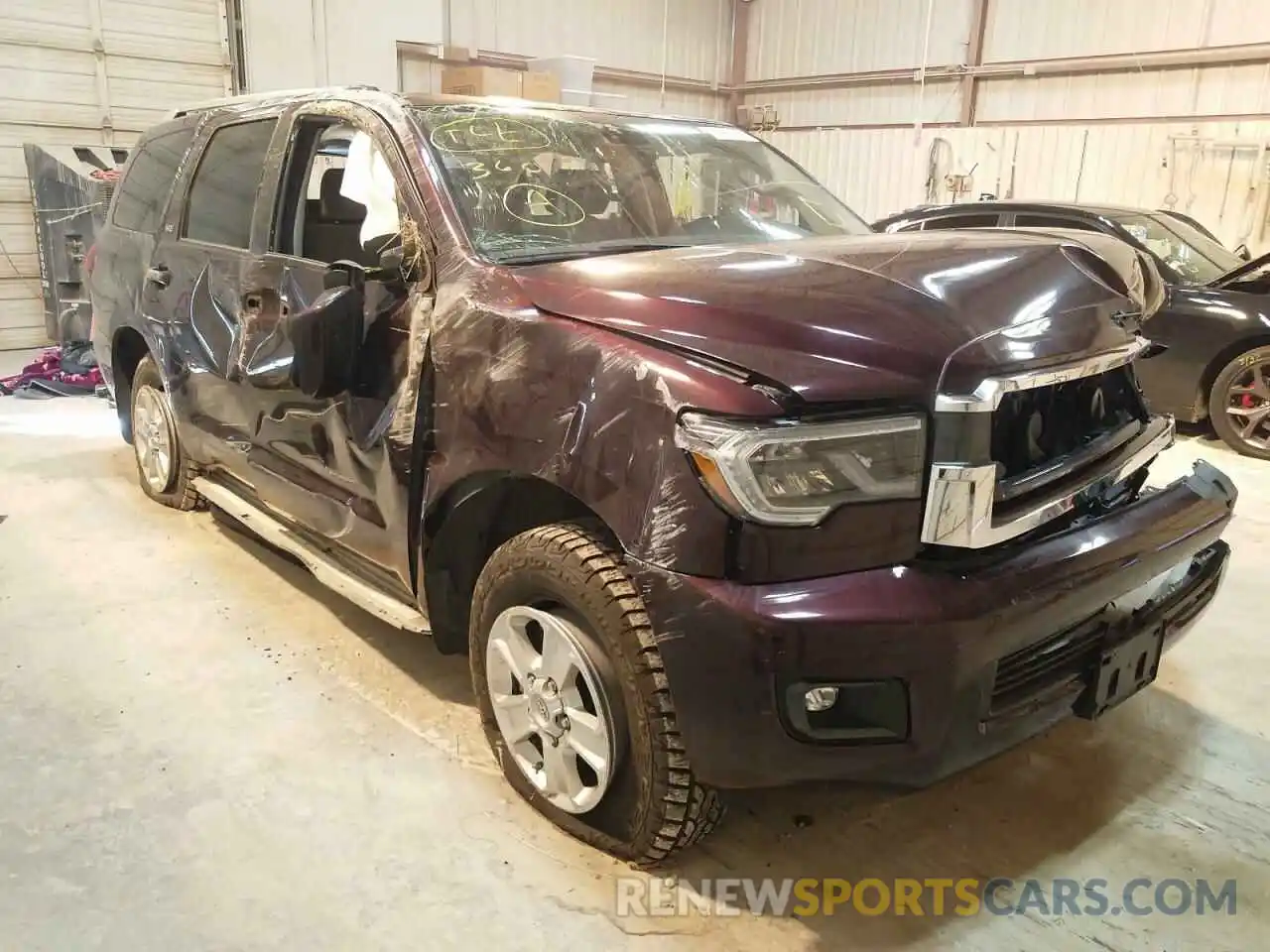 1 Photograph of a damaged car 5TDBY5G17KS173043 TOYOTA SEQUOIA 2019