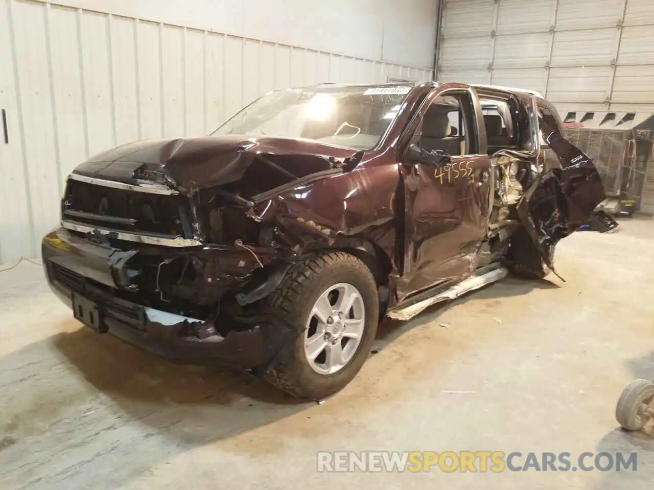 2 Photograph of a damaged car 5TDBY5G17KS173043 TOYOTA SEQUOIA 2019