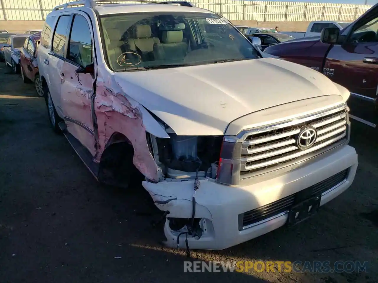 1 Photograph of a damaged car 5TDDY5G12KS166378 TOYOTA SEQUOIA 2019