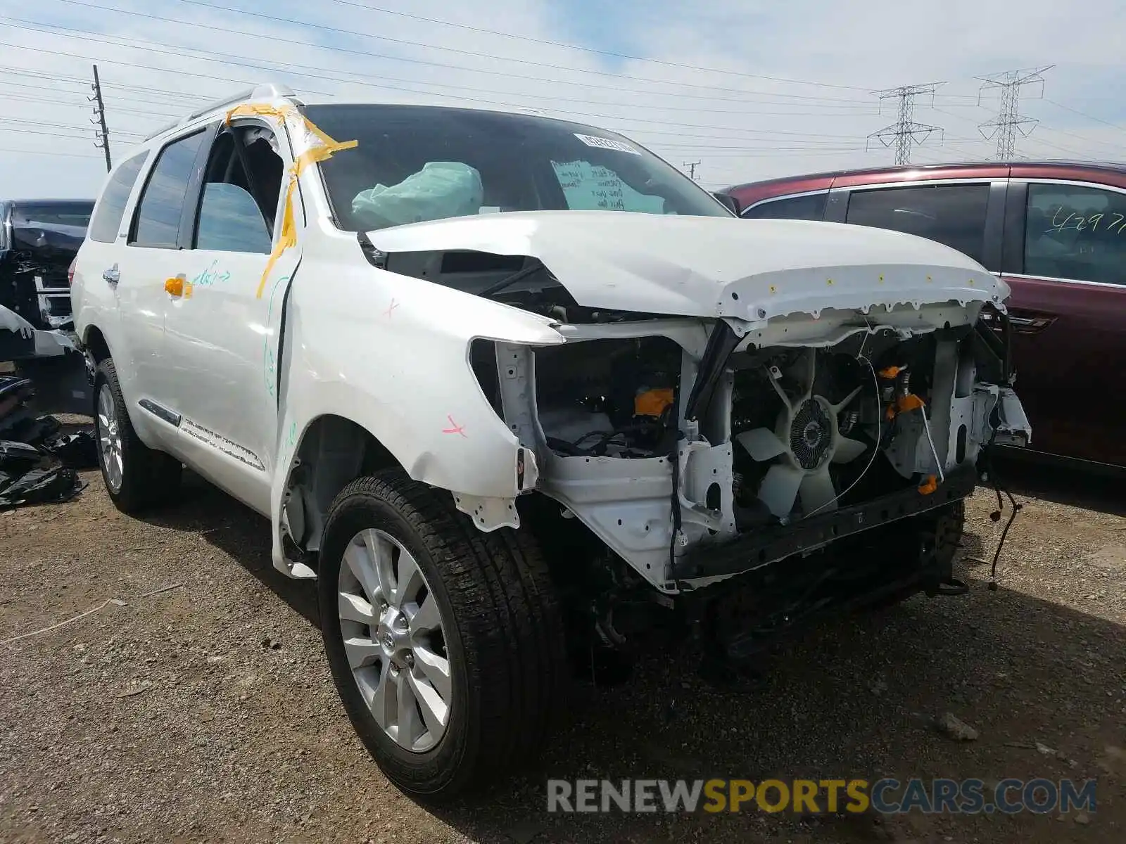 1 Photograph of a damaged car 5TDDY5G12KS173881 TOYOTA SEQUOIA 2019