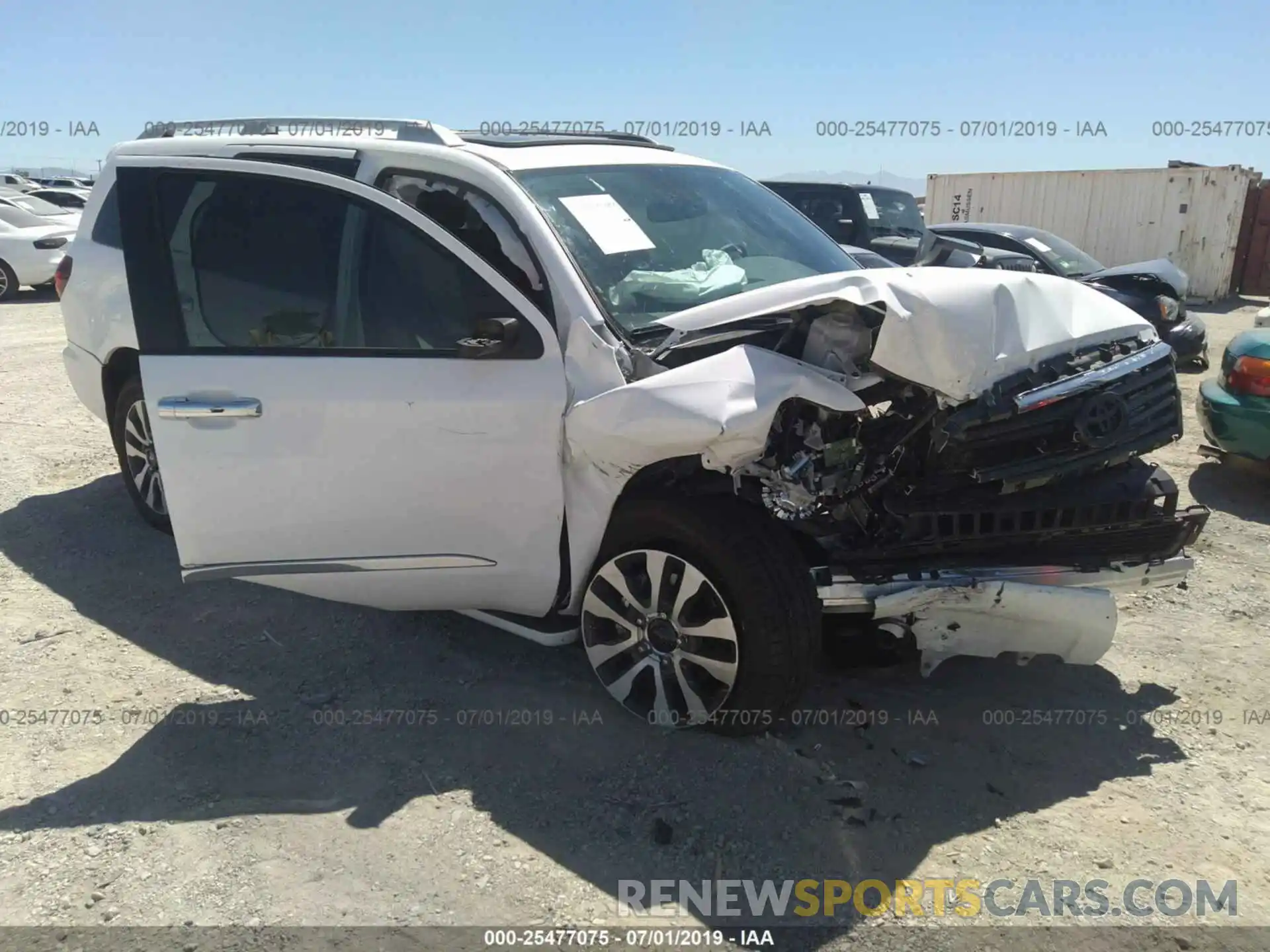 1 Photograph of a damaged car 5TDJY5G12KS165377 TOYOTA SEQUOIA 2019