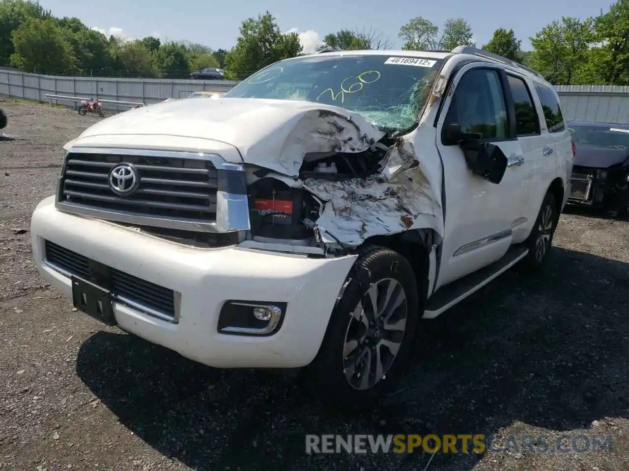 2 Photograph of a damaged car 5TDJY5G13KS166988 TOYOTA SEQUOIA 2019