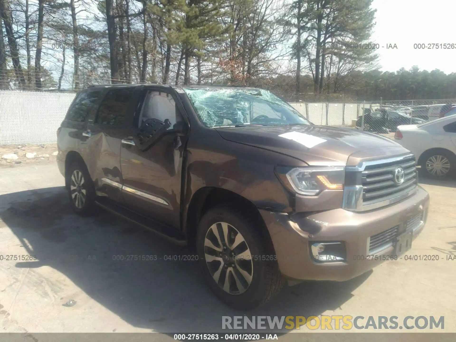 1 Photograph of a damaged car 5TDJY5G15KS171710 TOYOTA SEQUOIA 2019