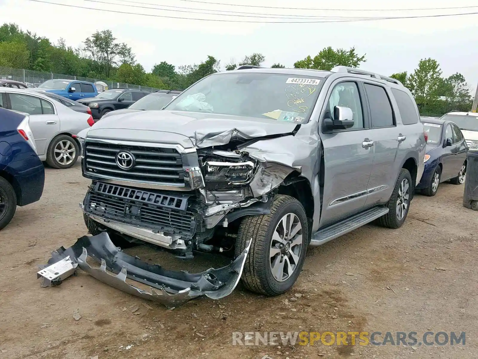 2 Photograph of a damaged car 5TDJY5G14KS168054 TOYOTA SEQUOIA LI 2019