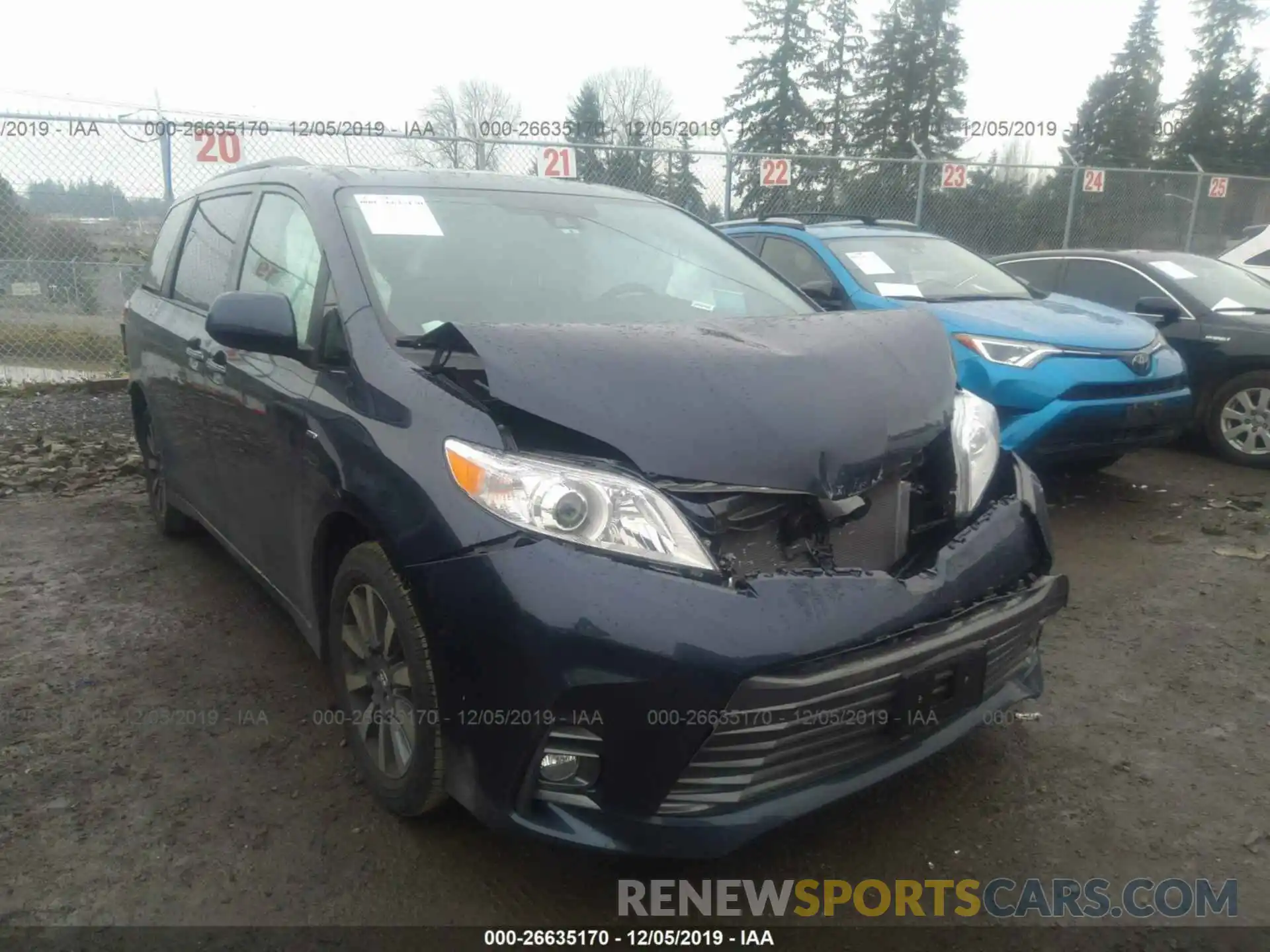 1 Photograph of a damaged car 5TDDZ3DC2KS221905 TOYOTA SIENNA 2019