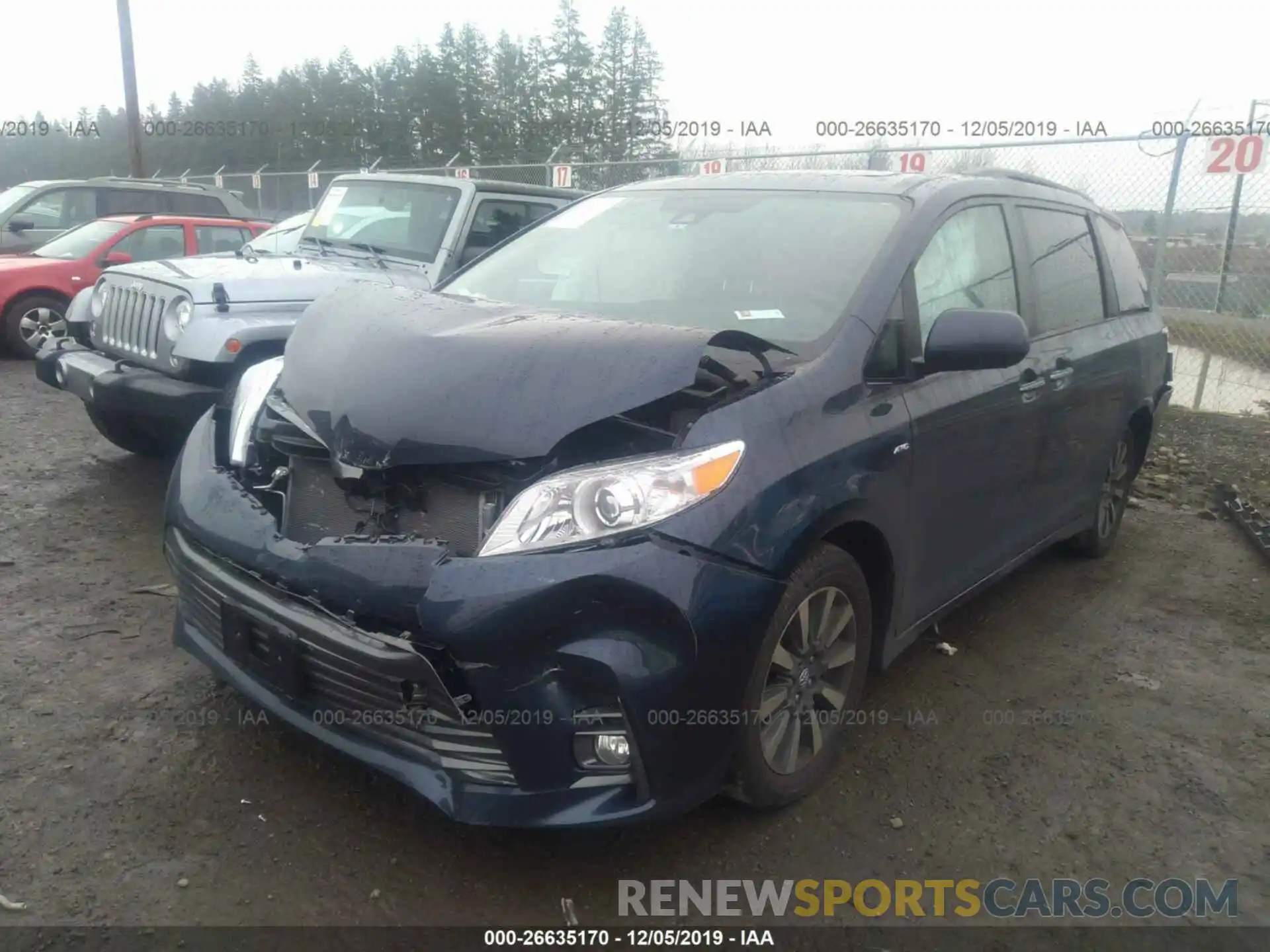 2 Фотография поврежденного автомобиля 5TDDZ3DC2KS221905 TOYOTA SIENNA 2019