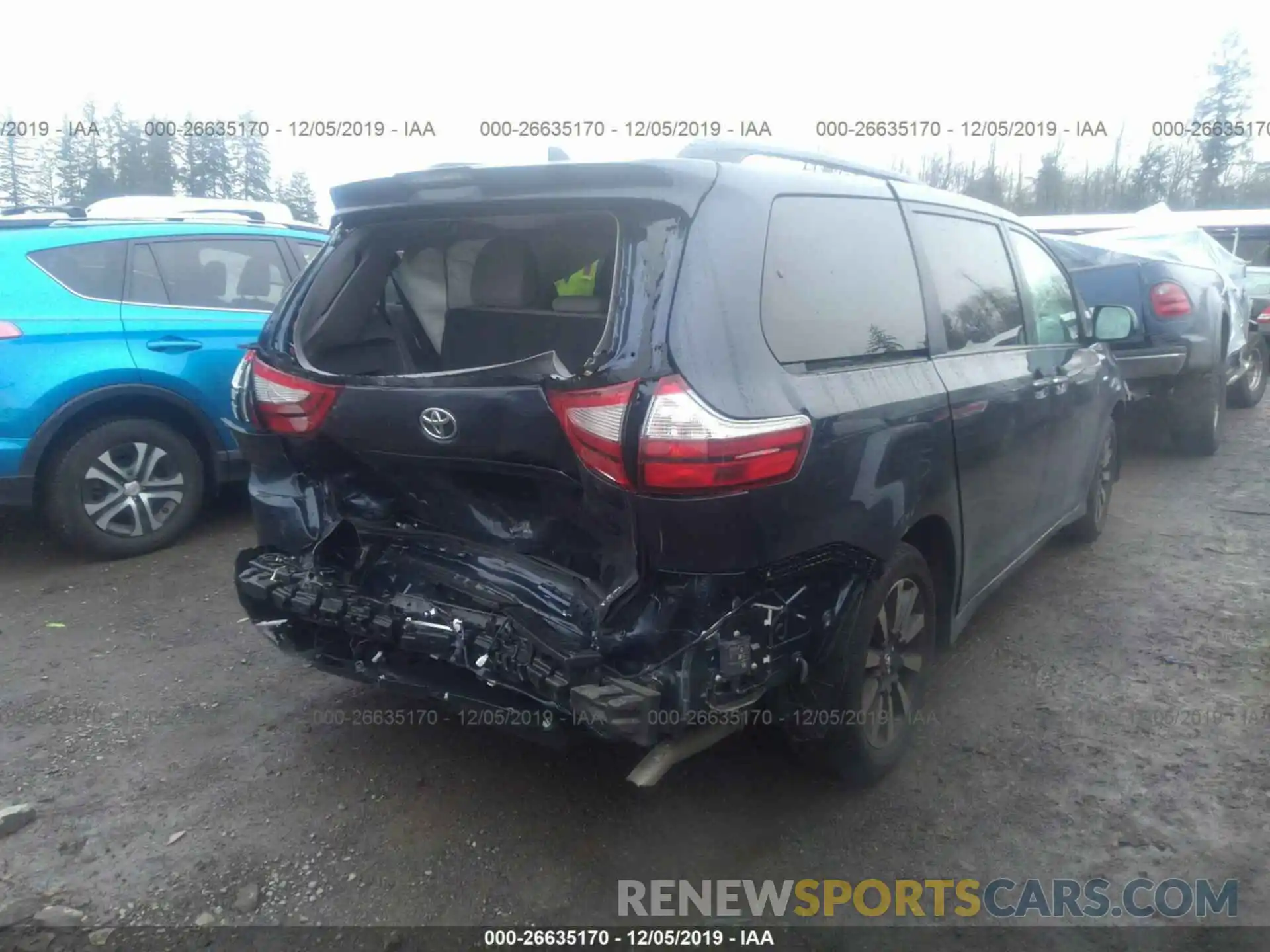 4 Фотография поврежденного автомобиля 5TDDZ3DC2KS221905 TOYOTA SIENNA 2019