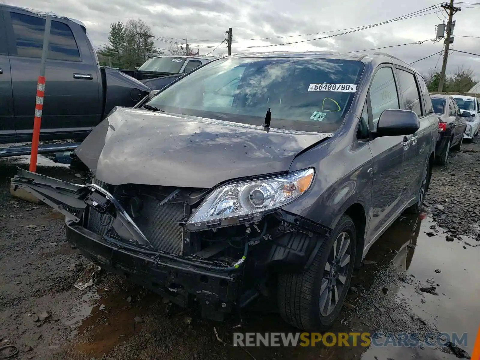 2 Photograph of a damaged car 5TDDZ3DC2KS224416 TOYOTA SIENNA 2019