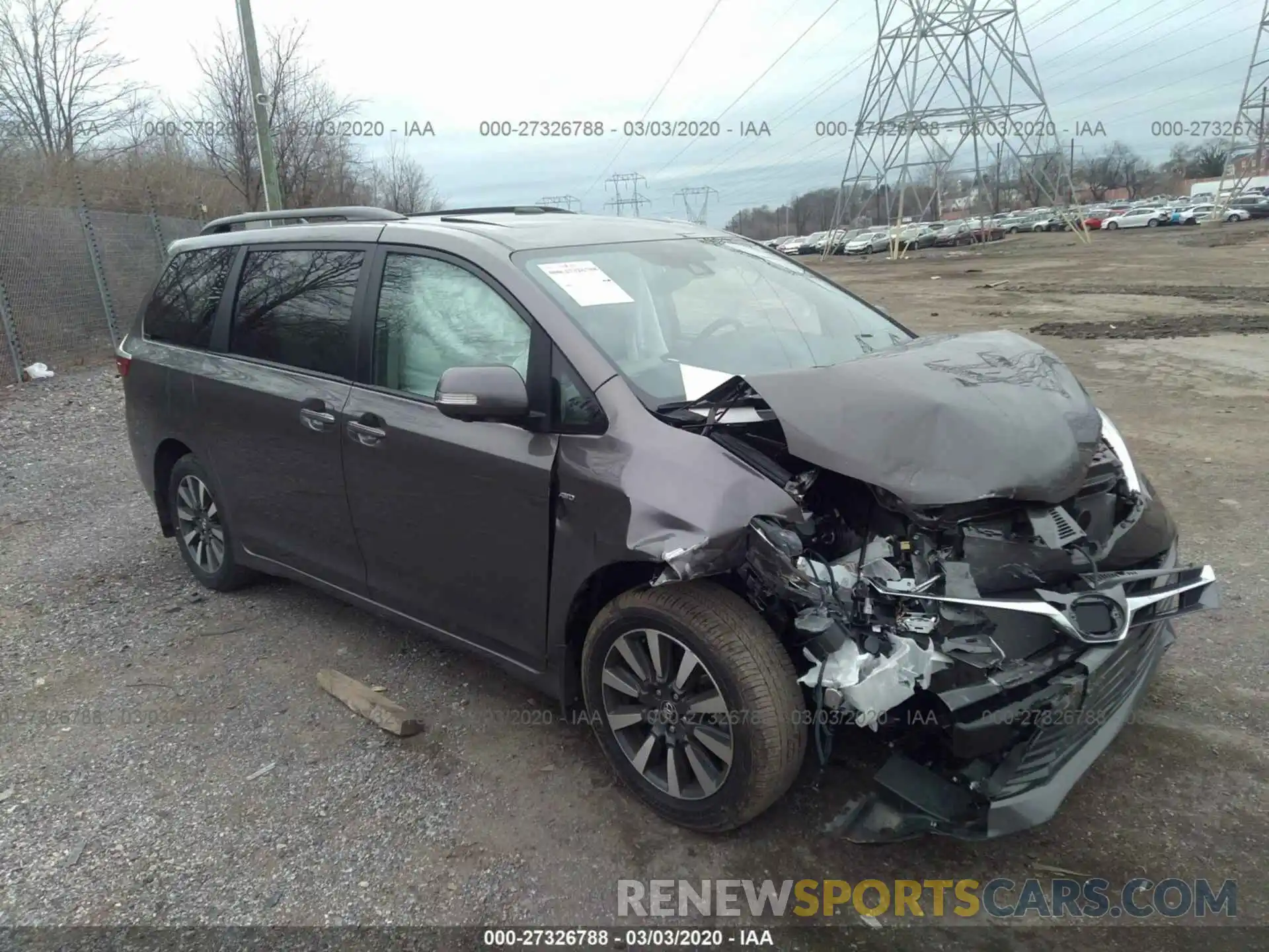 1 Photograph of a damaged car 5TDDZ3DC3KS218446 TOYOTA SIENNA 2019