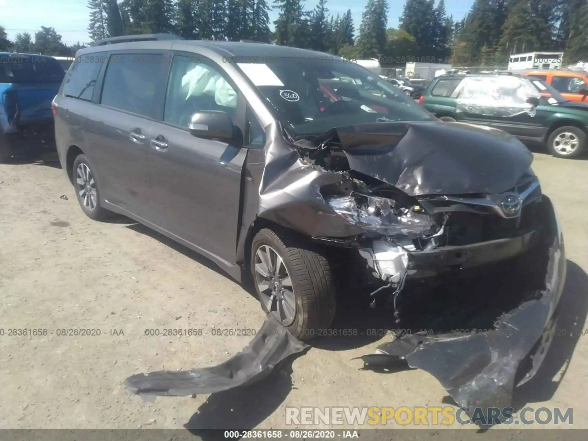 1 Photograph of a damaged car 5TDDZ3DC4KS216902 TOYOTA SIENNA 2019