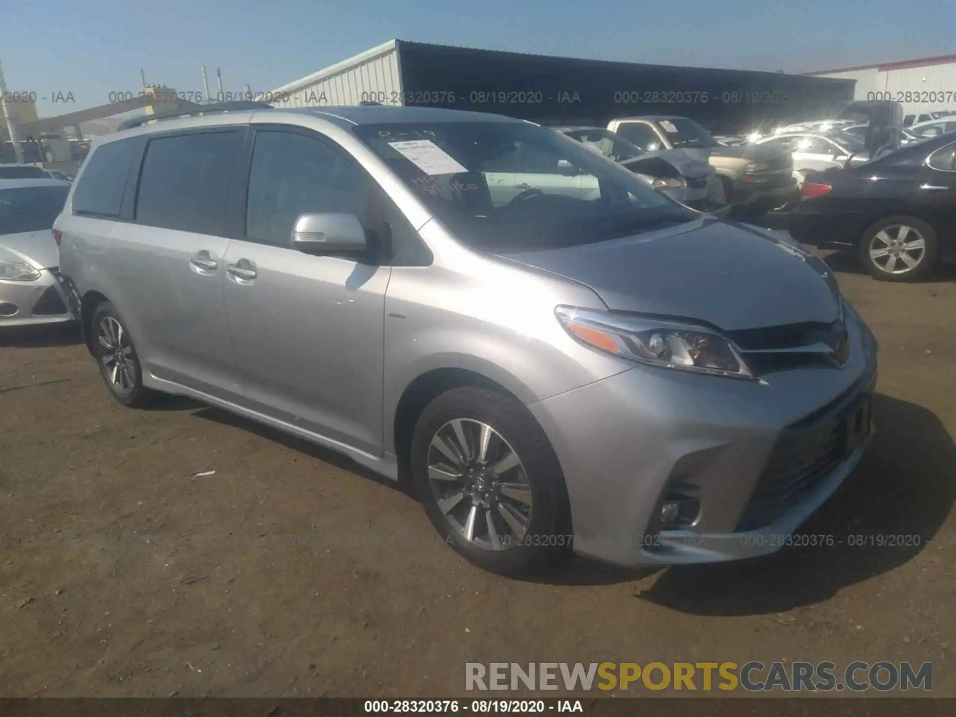 1 Photograph of a damaged car 5TDDZ3DC7KS216392 TOYOTA SIENNA 2019