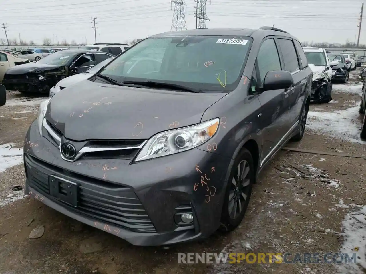 2 Фотография поврежденного автомобиля 5TDDZ3DC8KS211671 TOYOTA SIENNA 2019