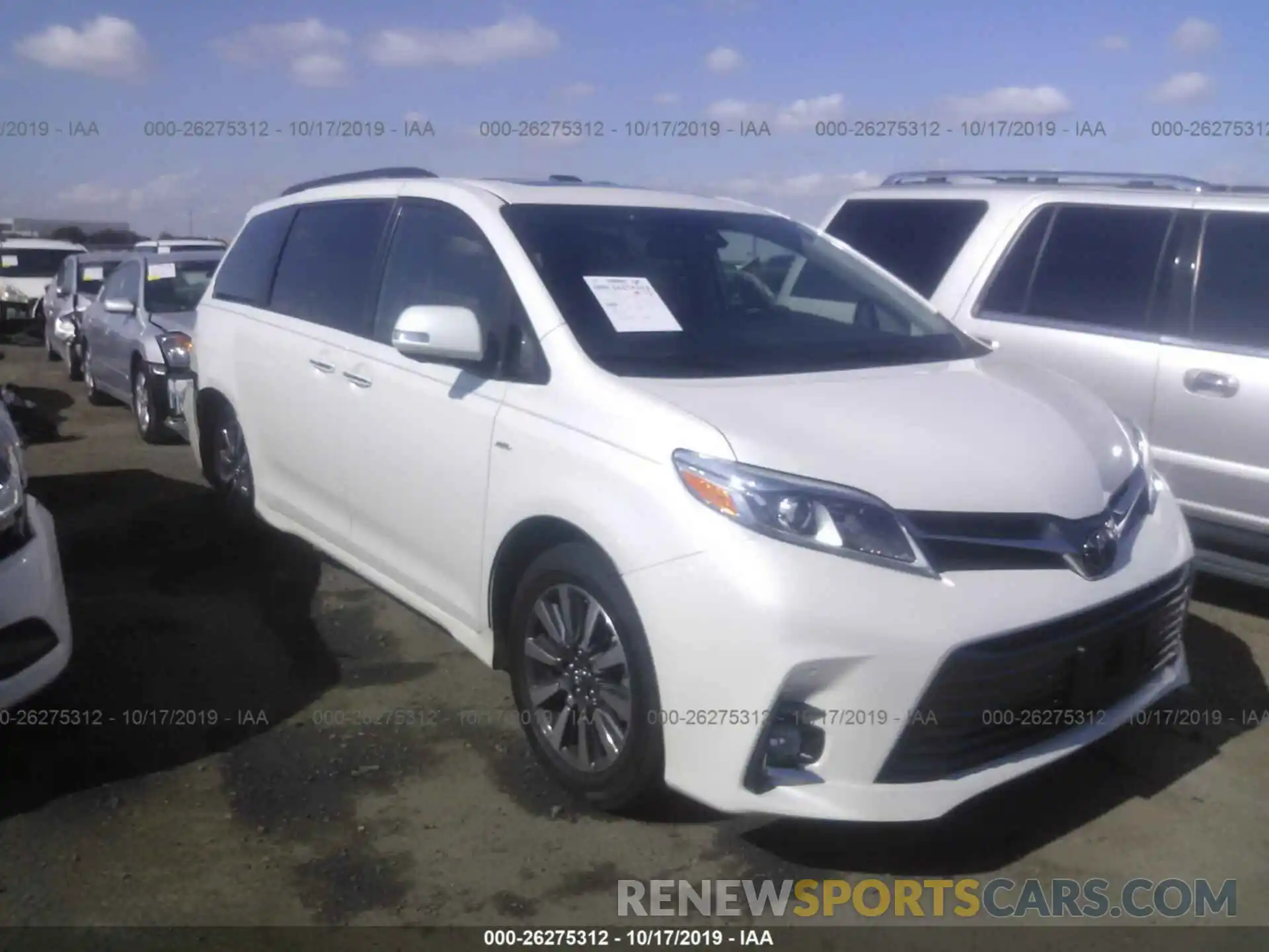 1 Photograph of a damaged car 5TDDZ3DCXKS221697 TOYOTA SIENNA 2019