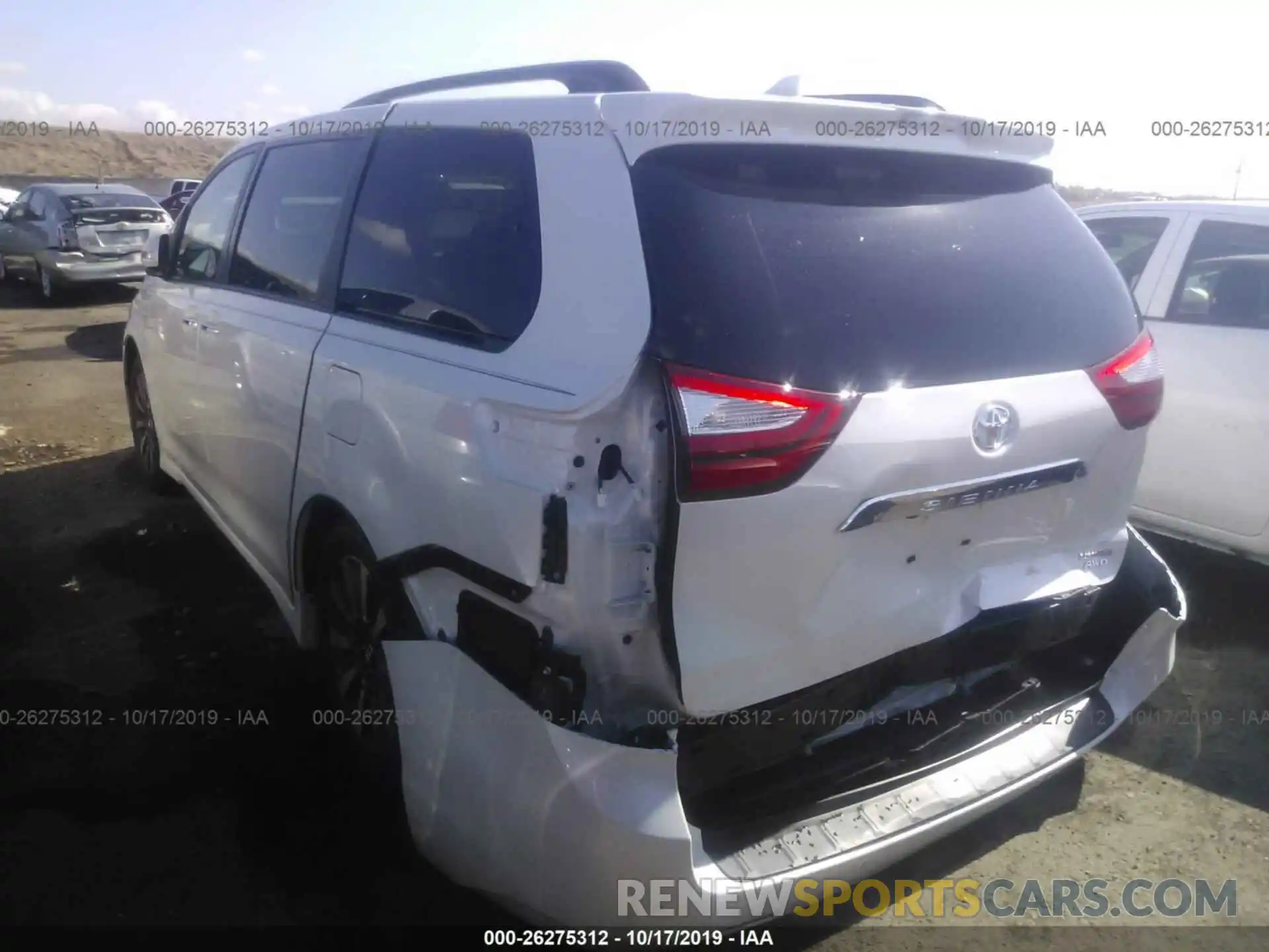 3 Фотография поврежденного автомобиля 5TDDZ3DCXKS221697 TOYOTA SIENNA 2019