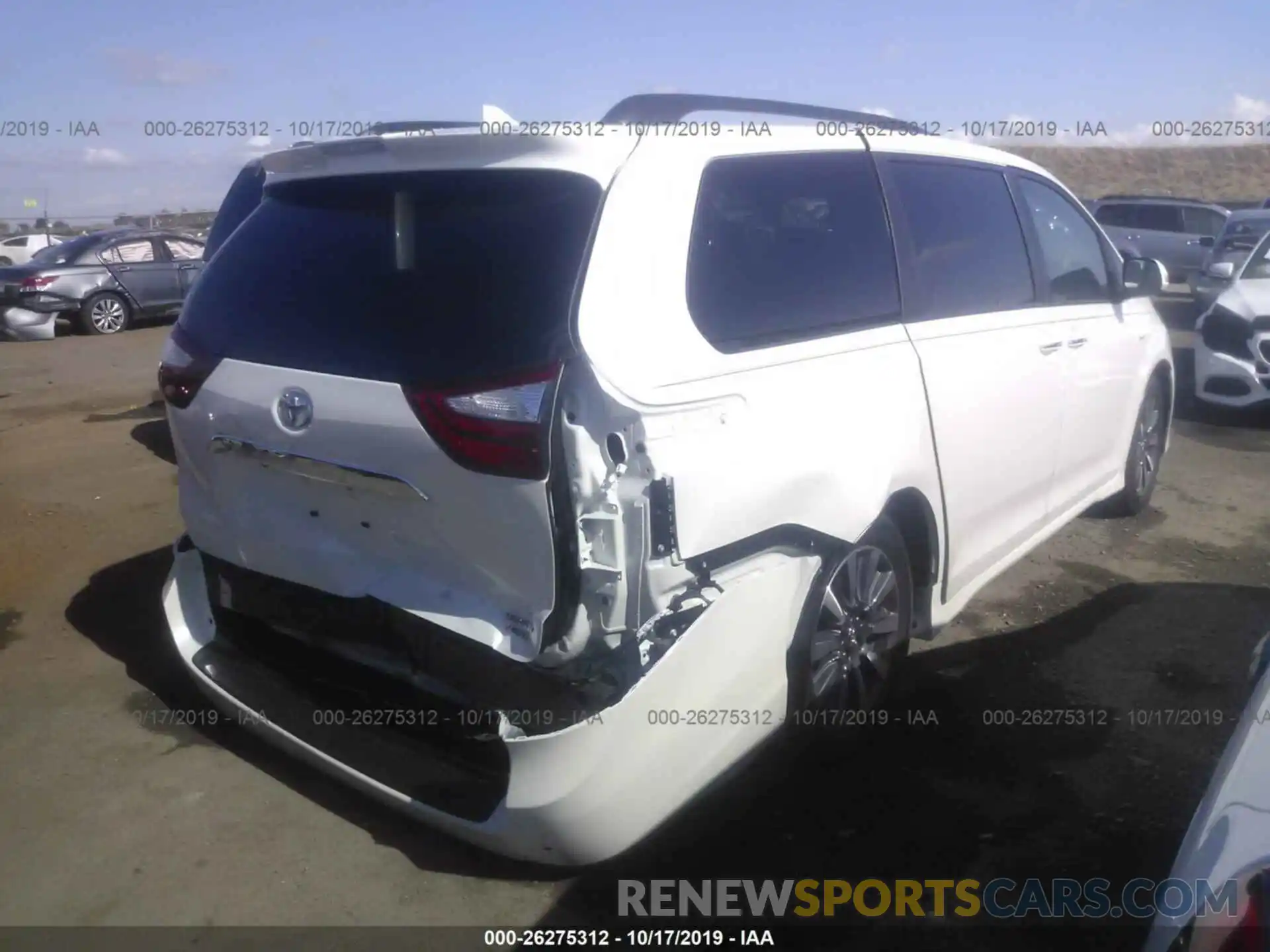 4 Фотография поврежденного автомобиля 5TDDZ3DCXKS221697 TOYOTA SIENNA 2019