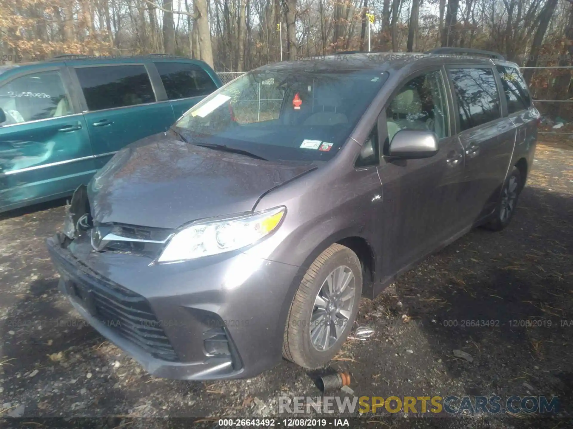 2 Фотография поврежденного автомобиля 5TDJZ3DC1KS220084 TOYOTA SIENNA 2019