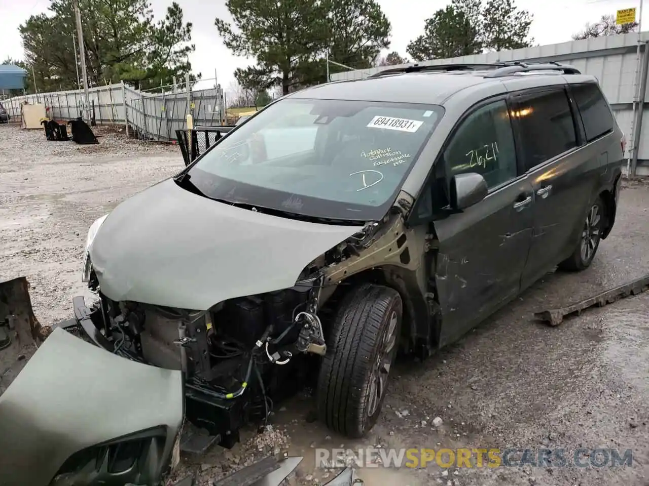 2 Photograph of a damaged car 5TDJZ3DC1KS223907 TOYOTA SIENNA 2019