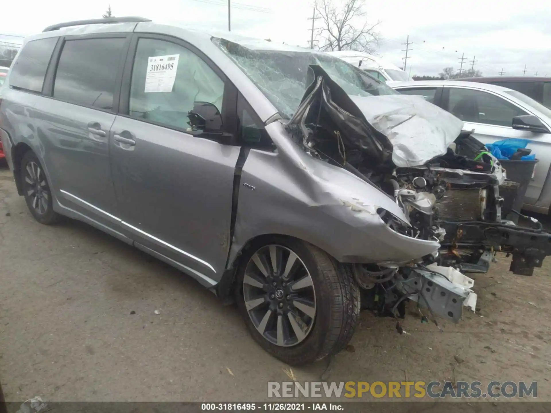 1 Photograph of a damaged car 5TDJZ3DC3KS214285 TOYOTA SIENNA 2019