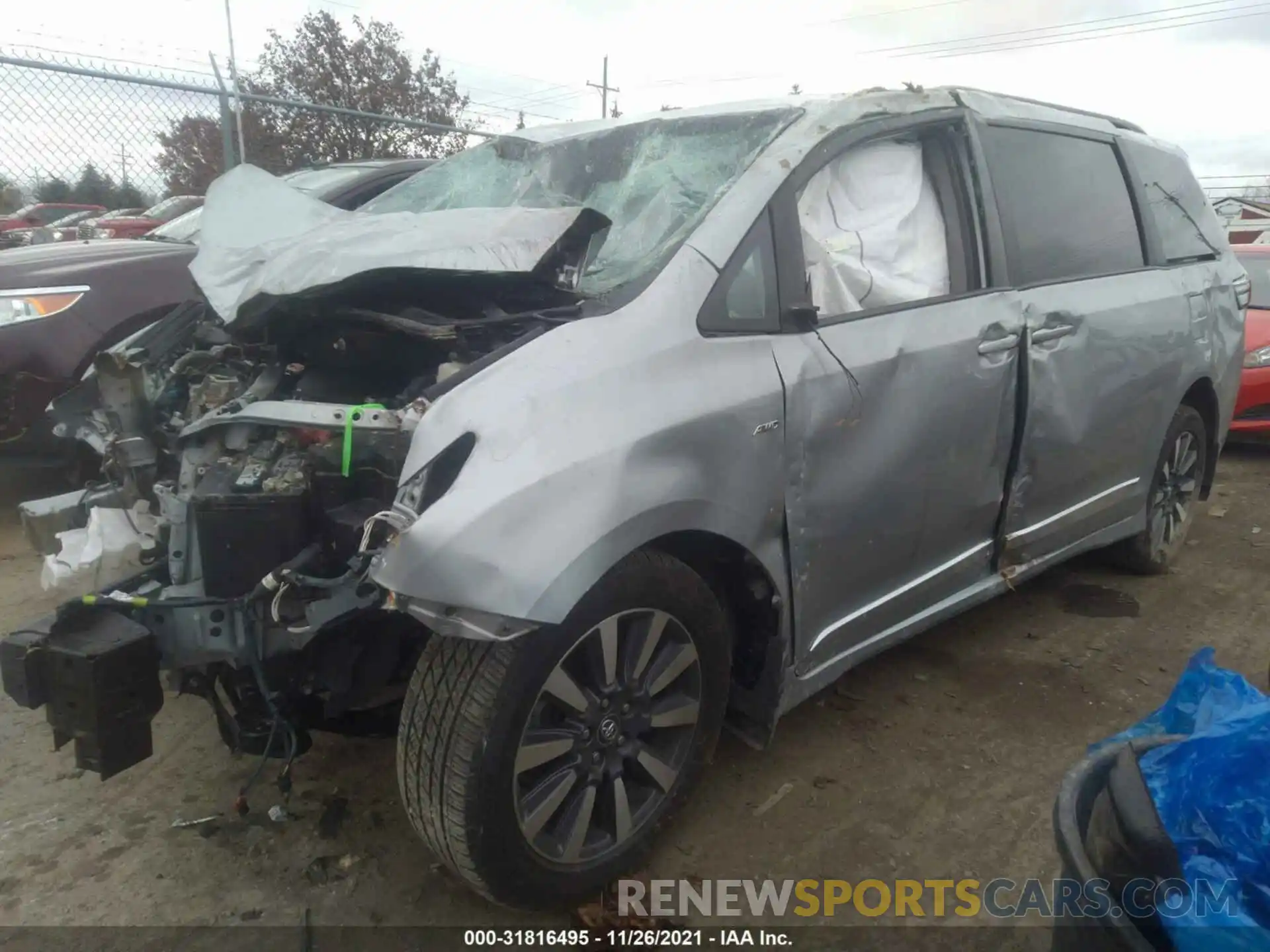 2 Фотография поврежденного автомобиля 5TDJZ3DC3KS214285 TOYOTA SIENNA 2019