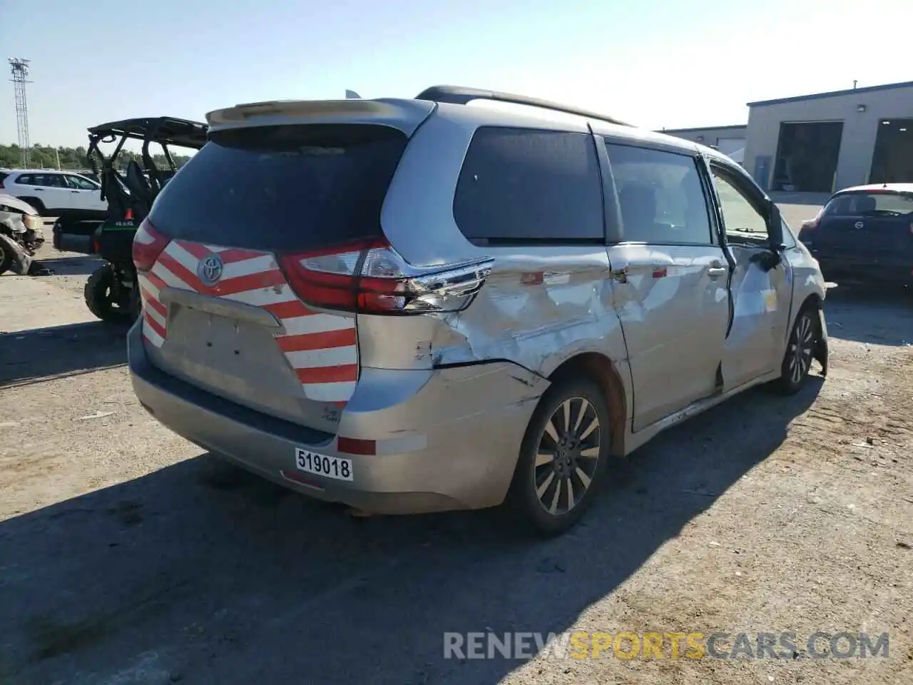 4 Фотография поврежденного автомобиля 5TDJZ3DC6KS218699 TOYOTA SIENNA 2019