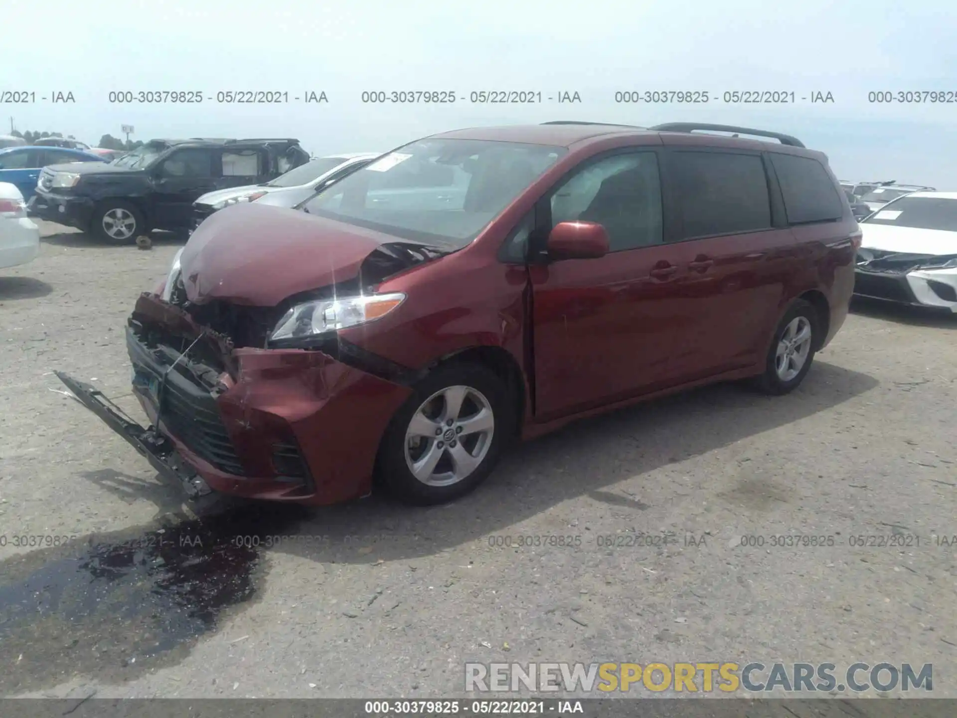 2 Фотография поврежденного автомобиля 5TDKZ3DC1KS995876 TOYOTA SIENNA 2019