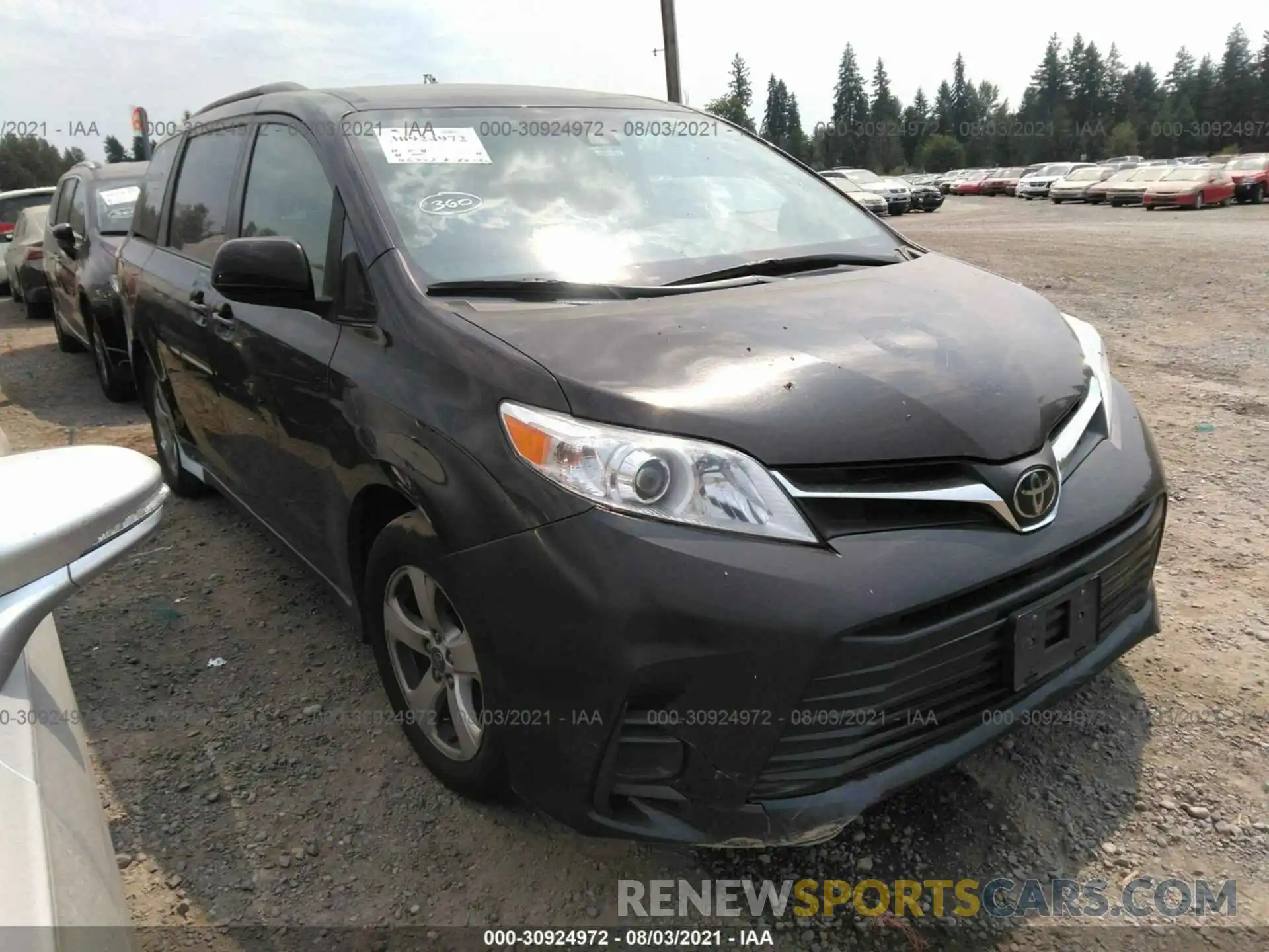 1 Photograph of a damaged car 5TDKZ3DC2KS005480 TOYOTA SIENNA 2019