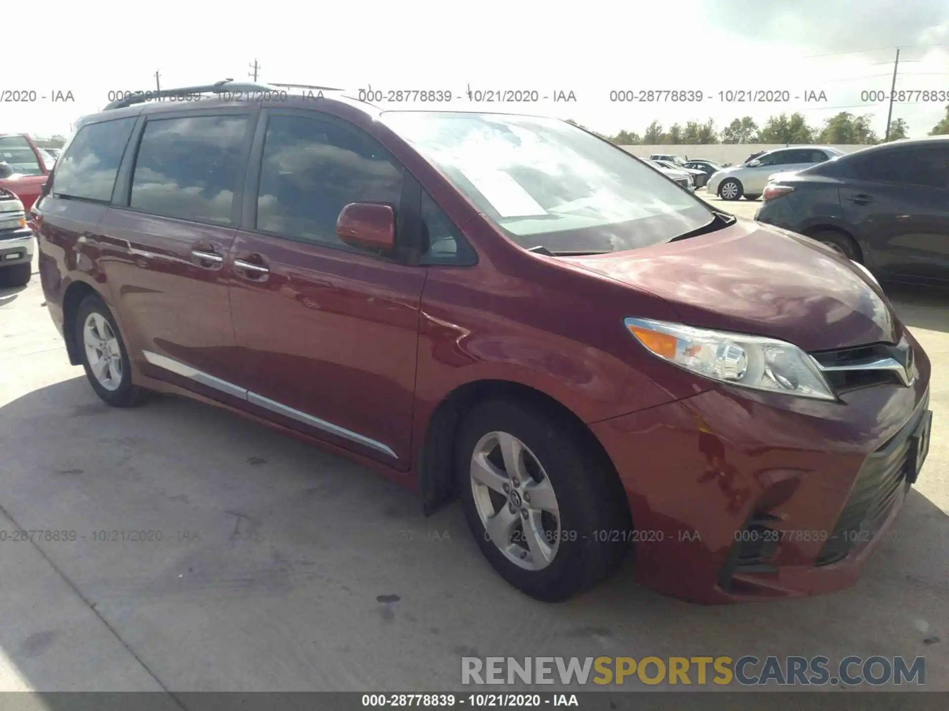 1 Photograph of a damaged car 5TDKZ3DC2KS970582 TOYOTA SIENNA 2019