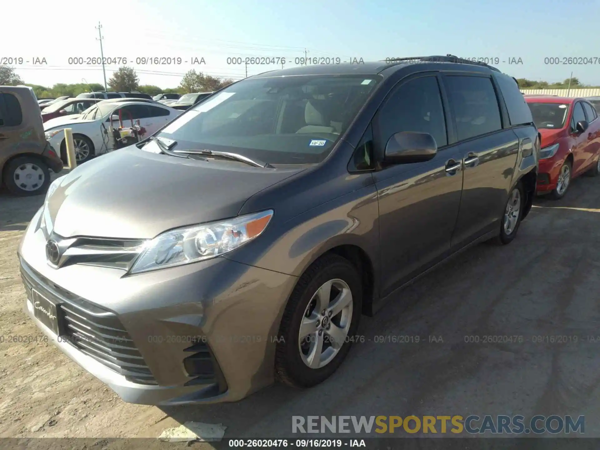 2 Photograph of a damaged car 5TDKZ3DC4KS982765 TOYOTA SIENNA 2019