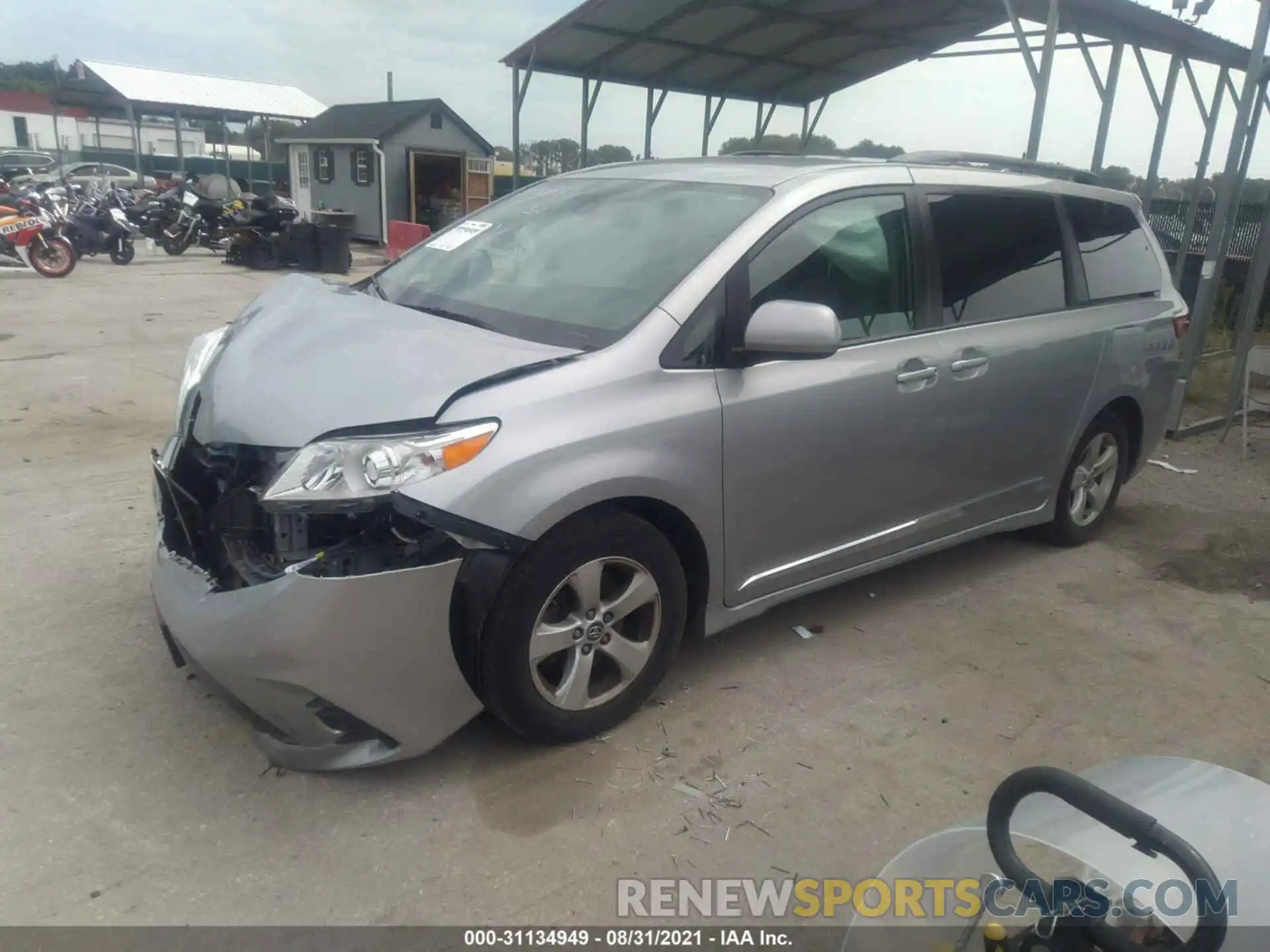 2 Фотография поврежденного автомобиля 5TDKZ3DC4KS990347 TOYOTA SIENNA 2019