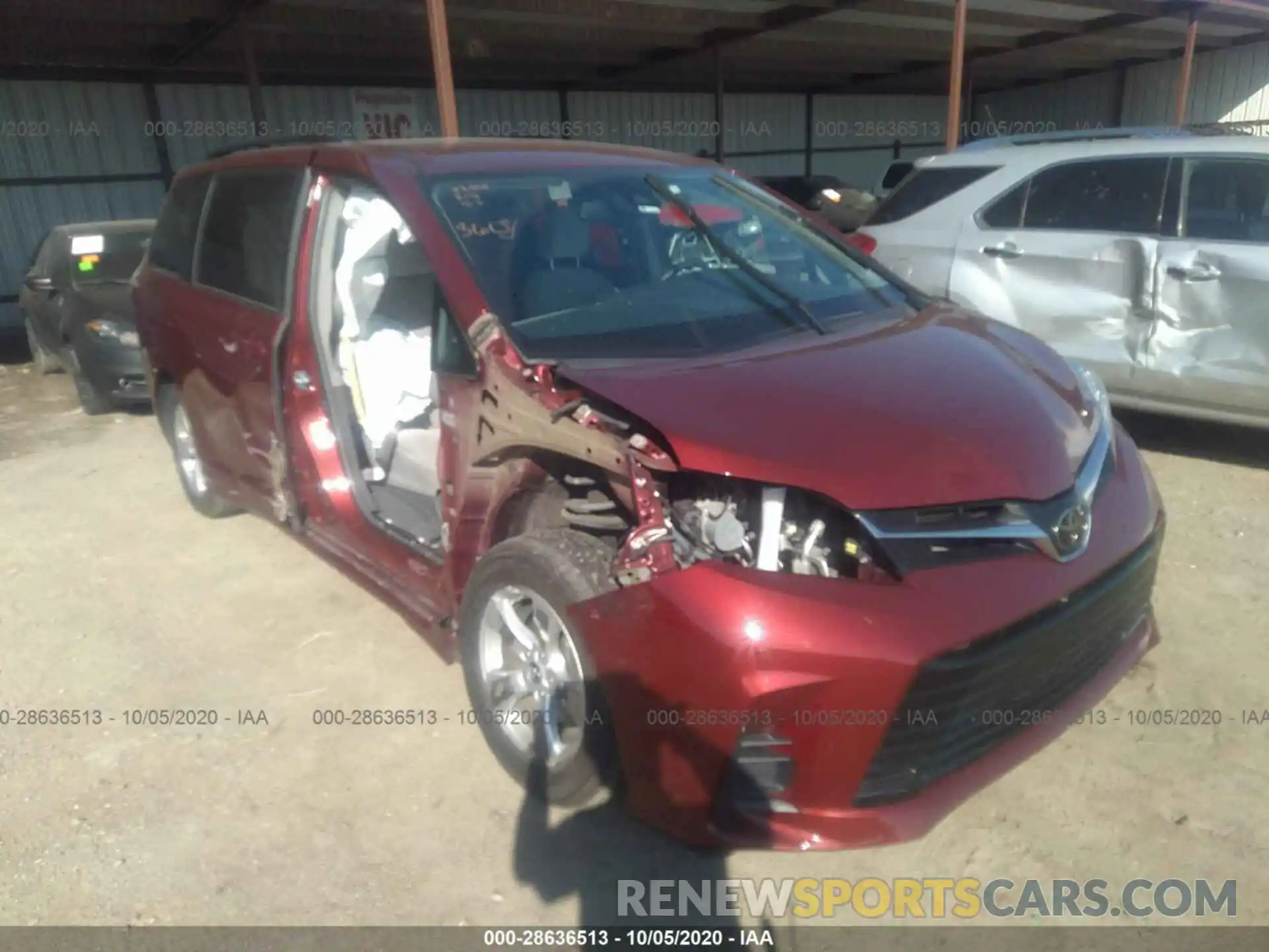 1 Photograph of a damaged car 5TDKZ3DC4KS991403 TOYOTA SIENNA 2019