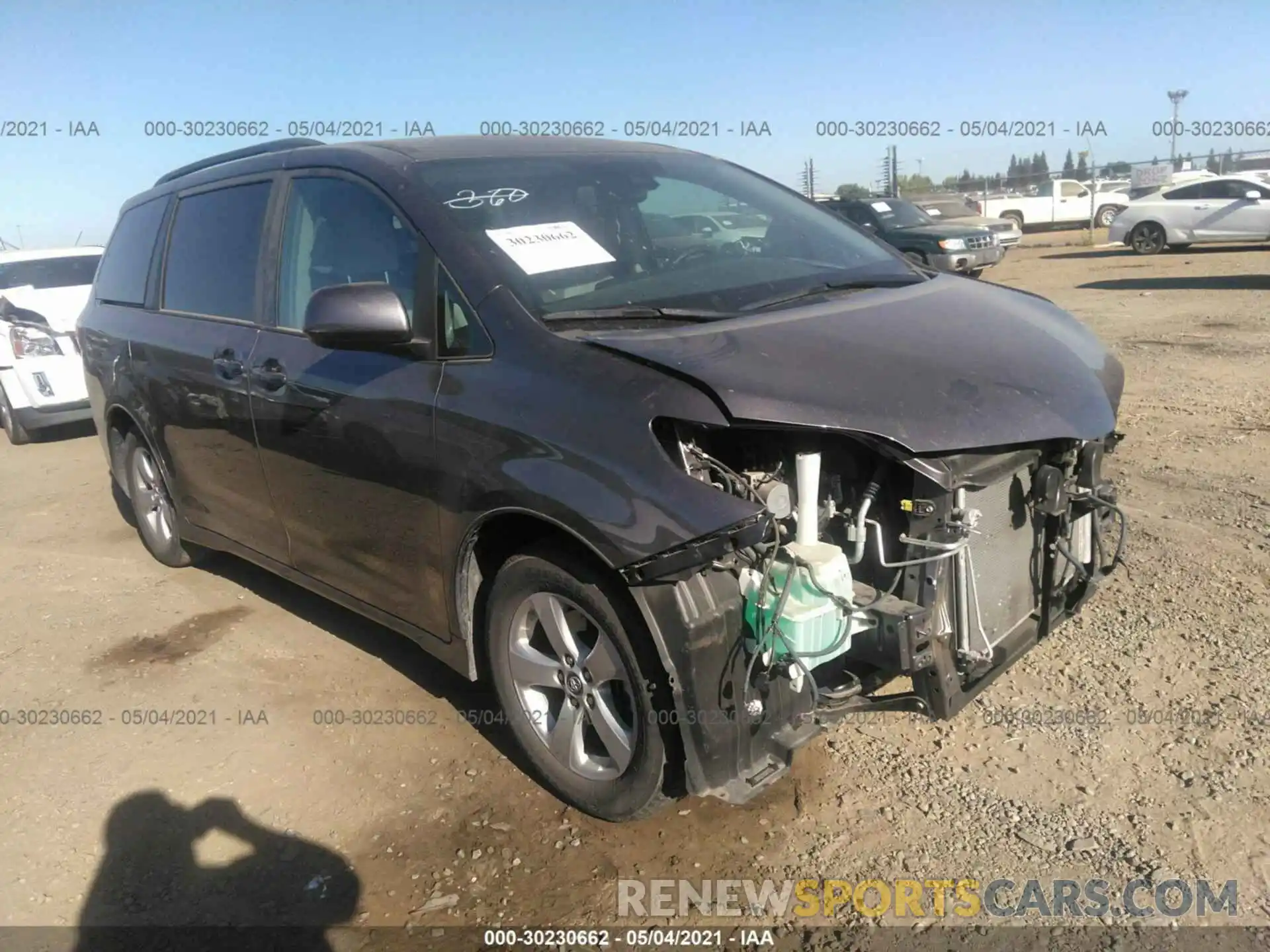 1 Photograph of a damaged car 5TDKZ3DC5KS003609 TOYOTA SIENNA 2019