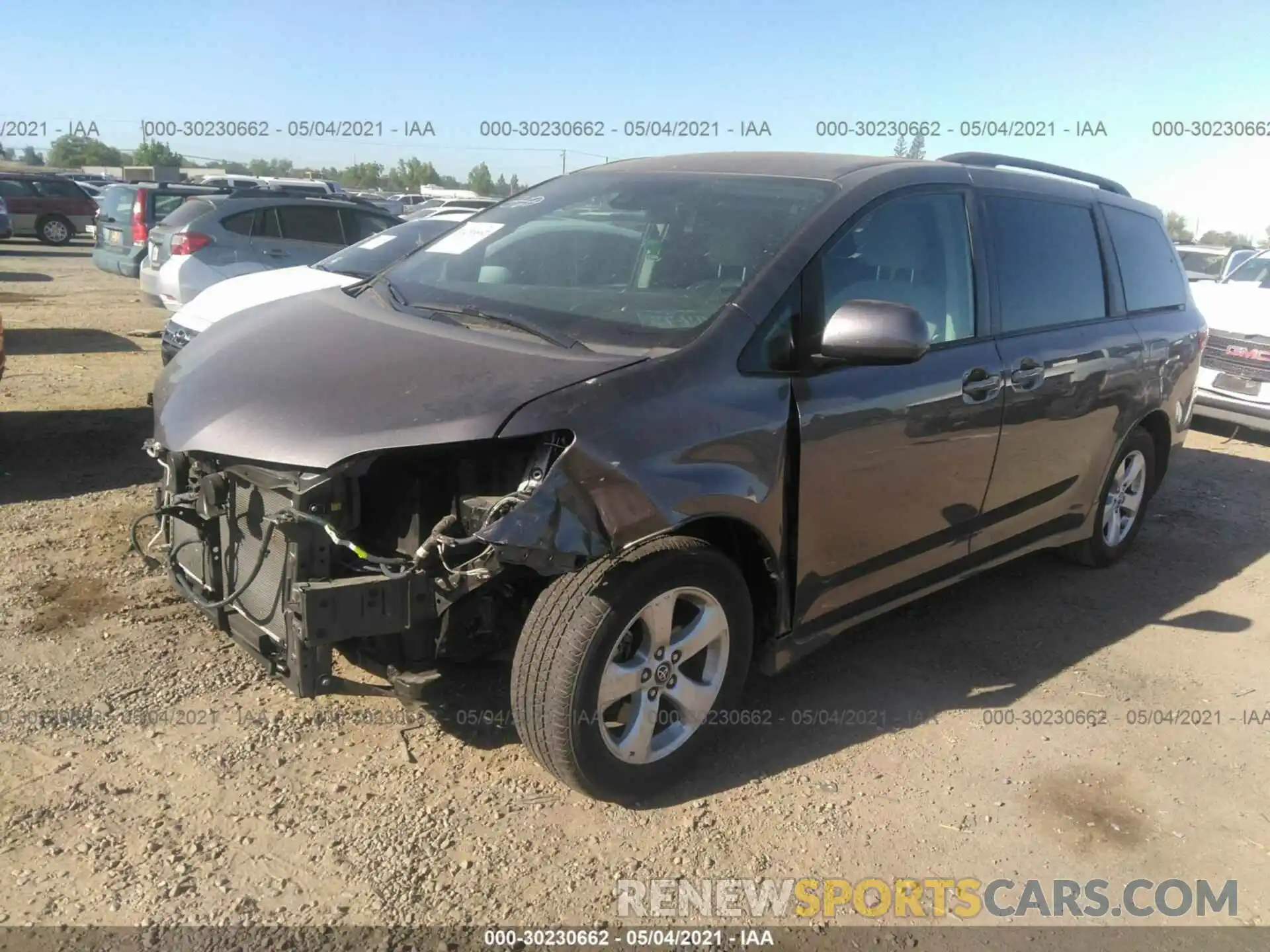 2 Photograph of a damaged car 5TDKZ3DC5KS003609 TOYOTA SIENNA 2019