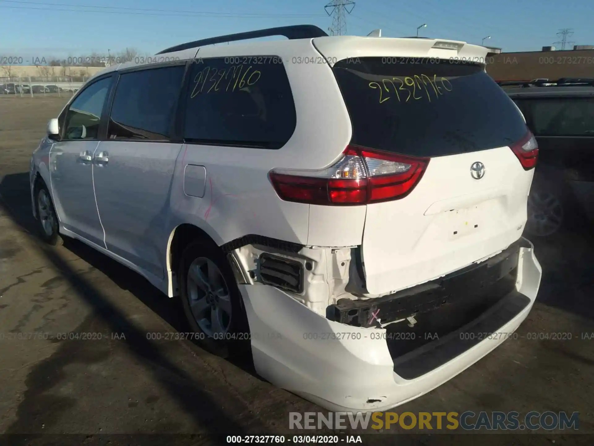 6 Фотография поврежденного автомобиля 5TDKZ3DC5KS988445 TOYOTA SIENNA 2019