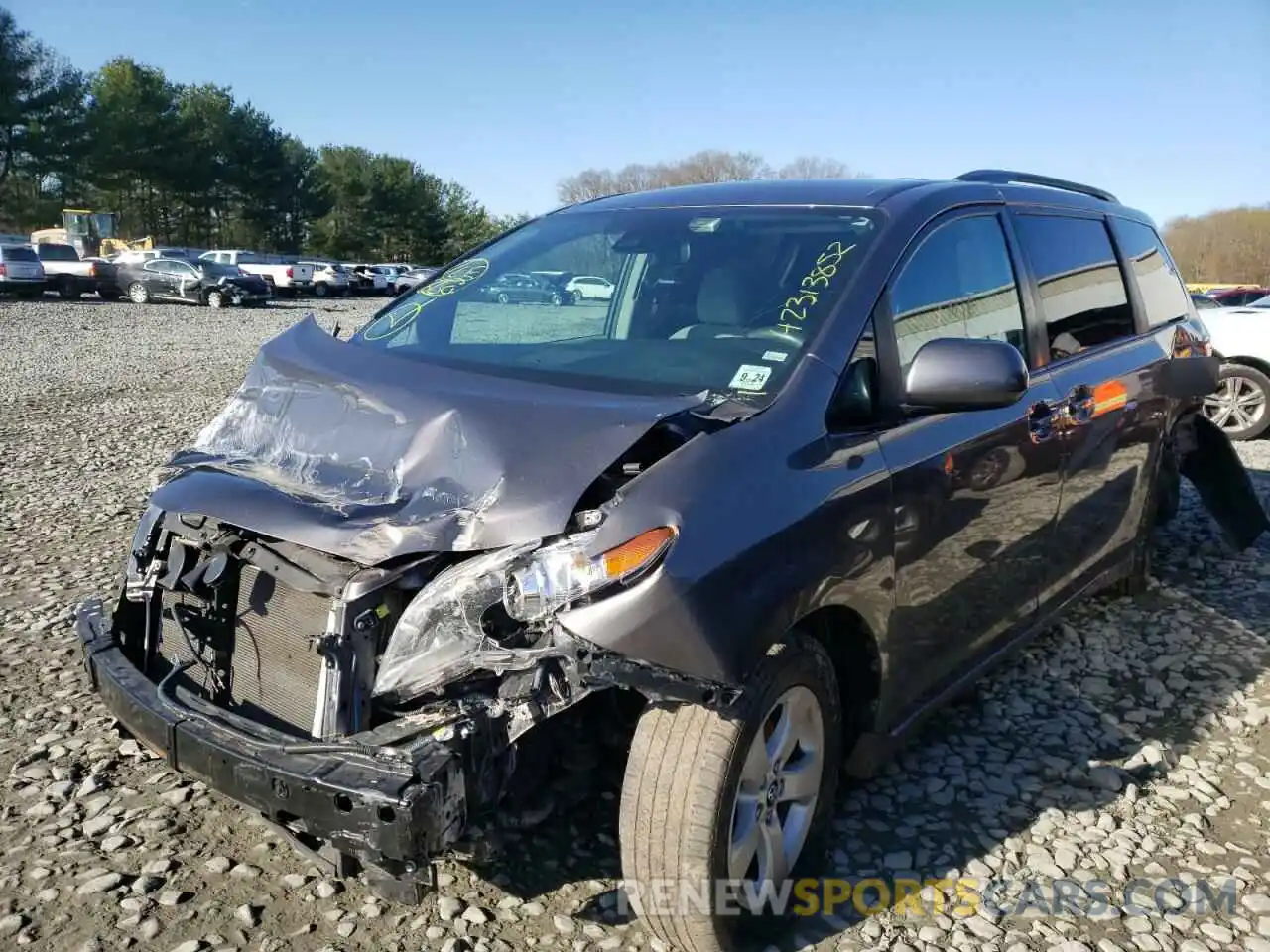 2 Photograph of a damaged car 5TDKZ3DC8KS010179 TOYOTA SIENNA 2019