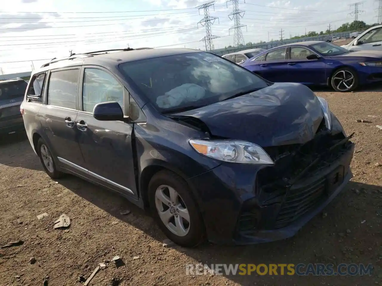 1 Photograph of a damaged car 5TDKZ3DC9KS982728 TOYOTA SIENNA 2019